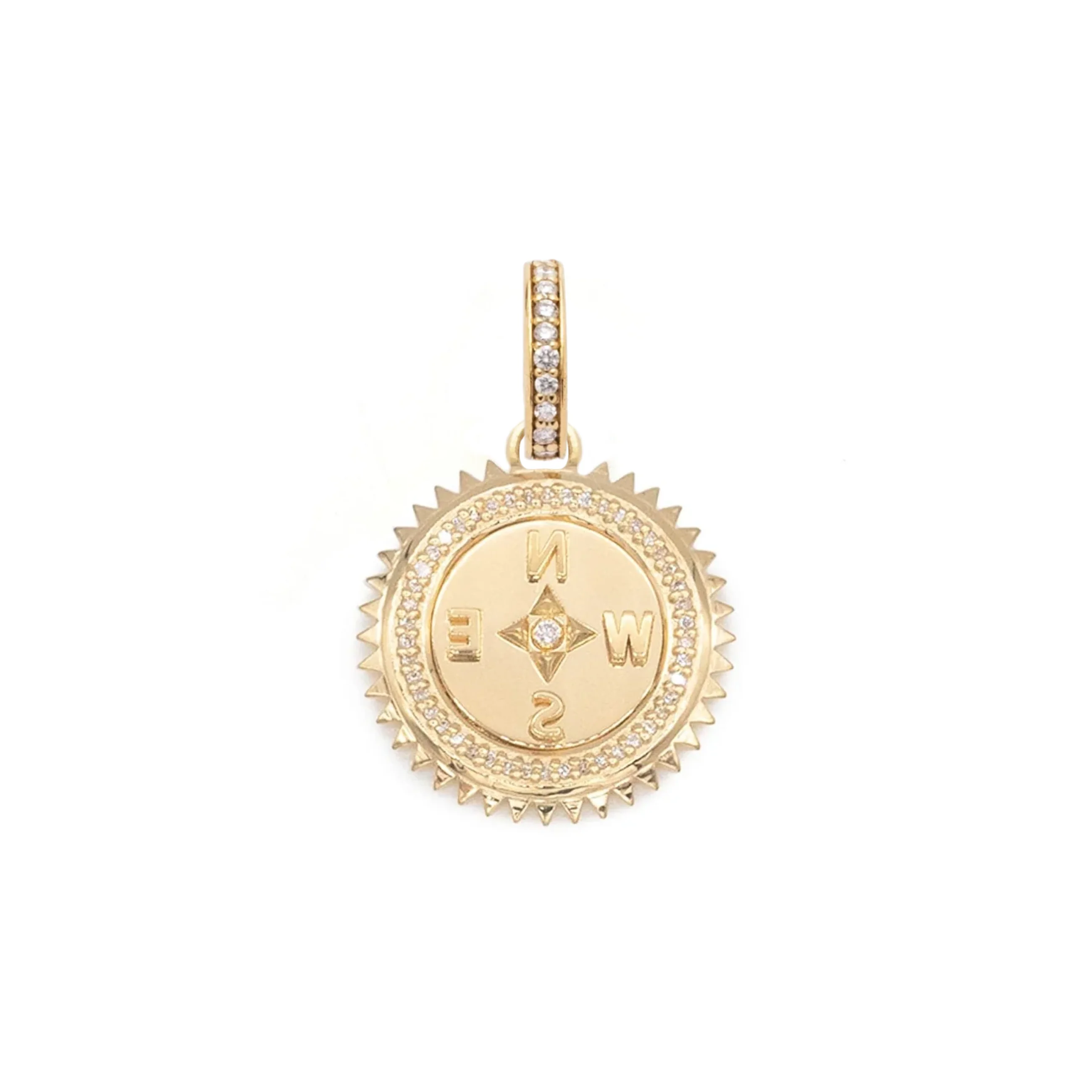 Internal Compass | Baby Medallion | Diamonds, Gold - Image 3