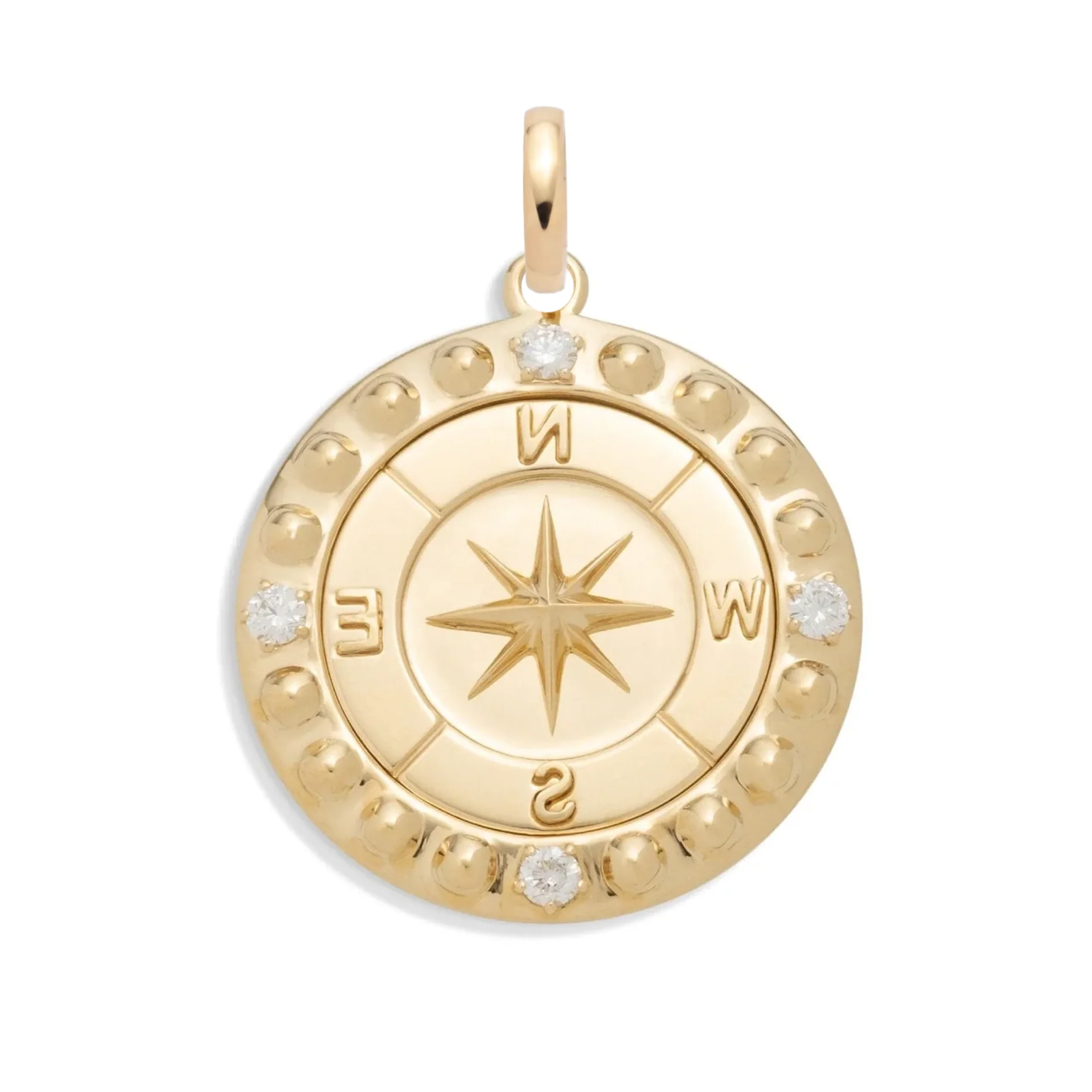 Internal Compass | Large Medallion | Diamonds, Gold