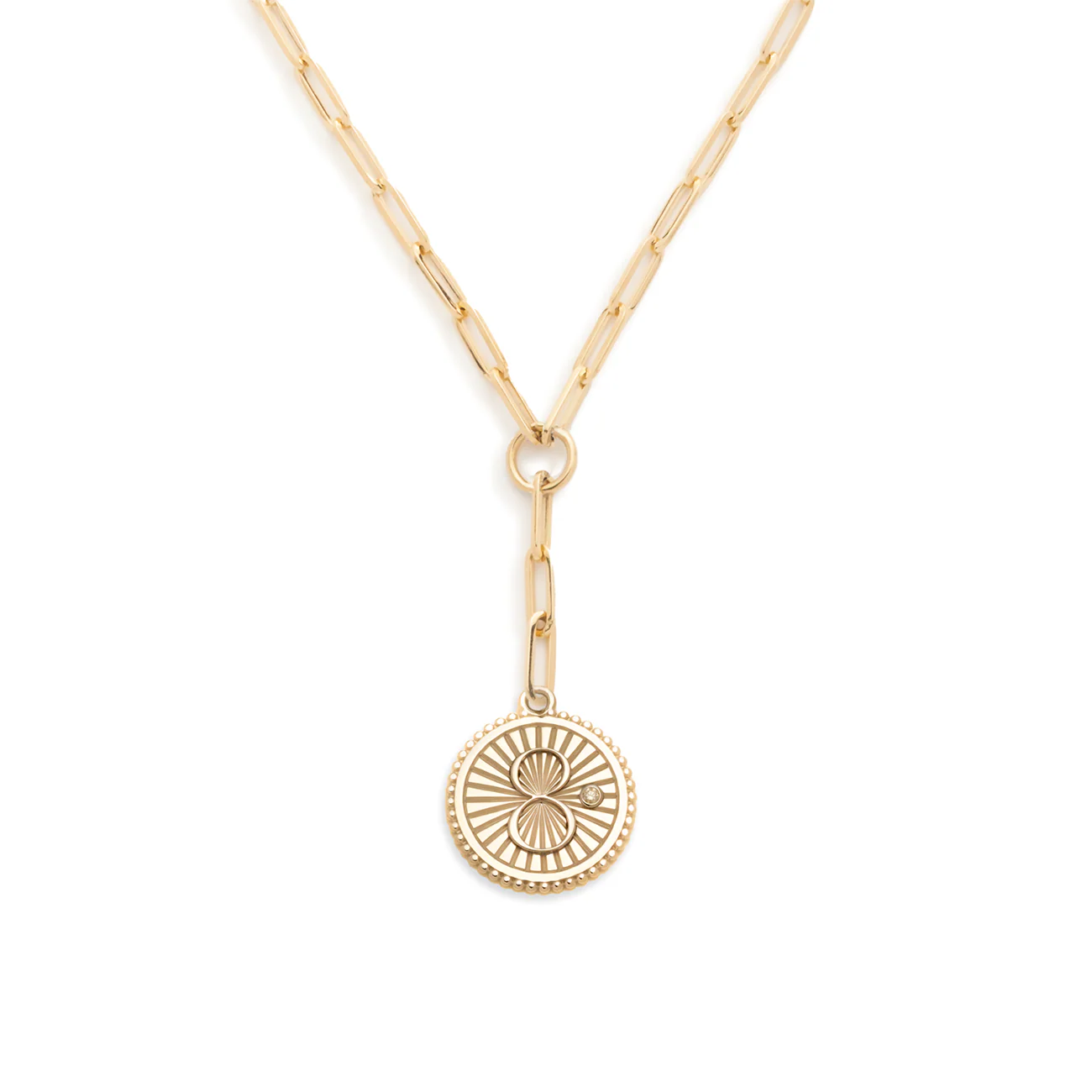 Infinite Gratitude | Karma Medium Clip Extension Necklace | Diamond, Yellow Gold