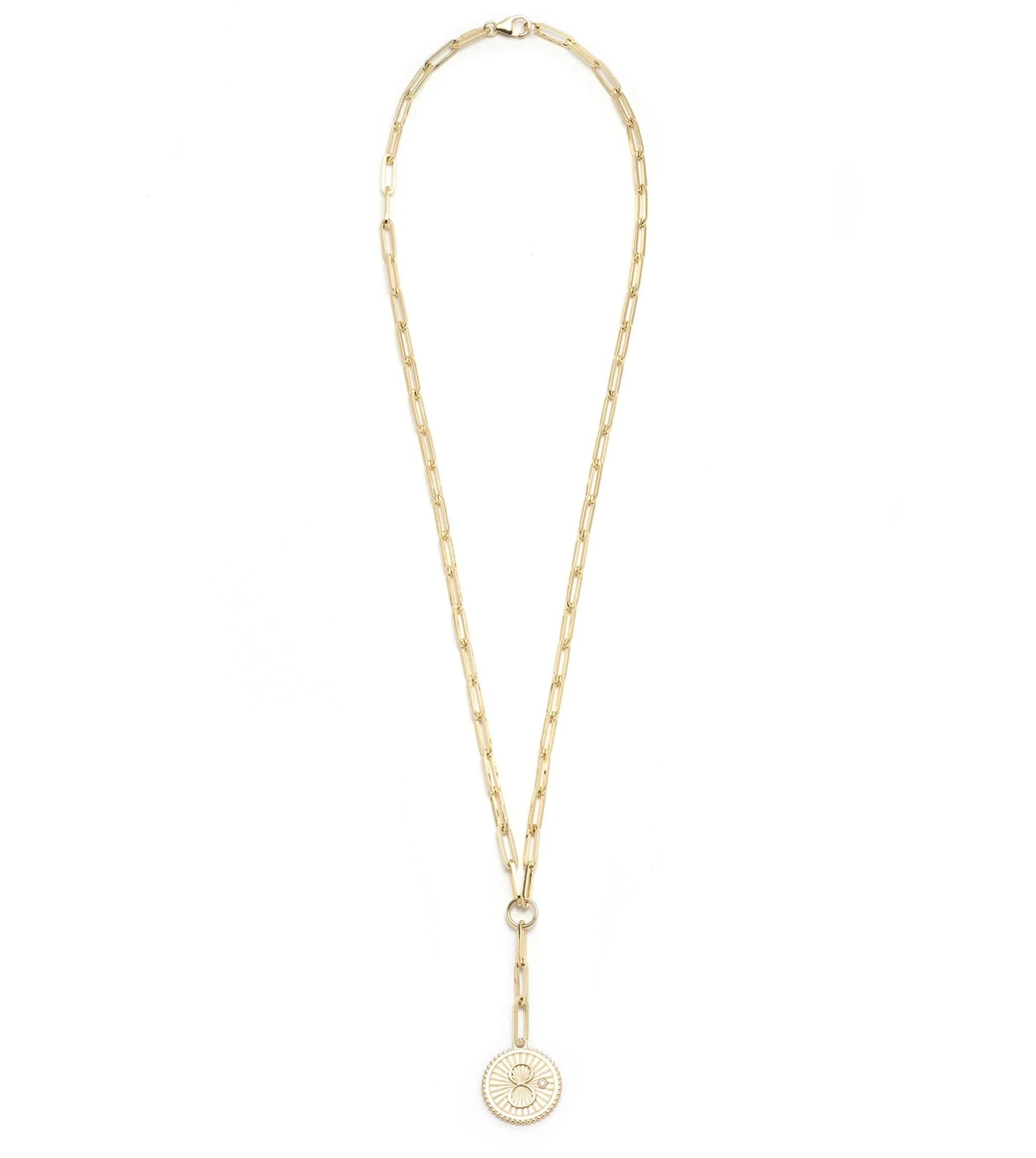 Infinite Gratitude | Karma Medium Clip Extension Necklace | Diamond, Yellow Gold - Image 4