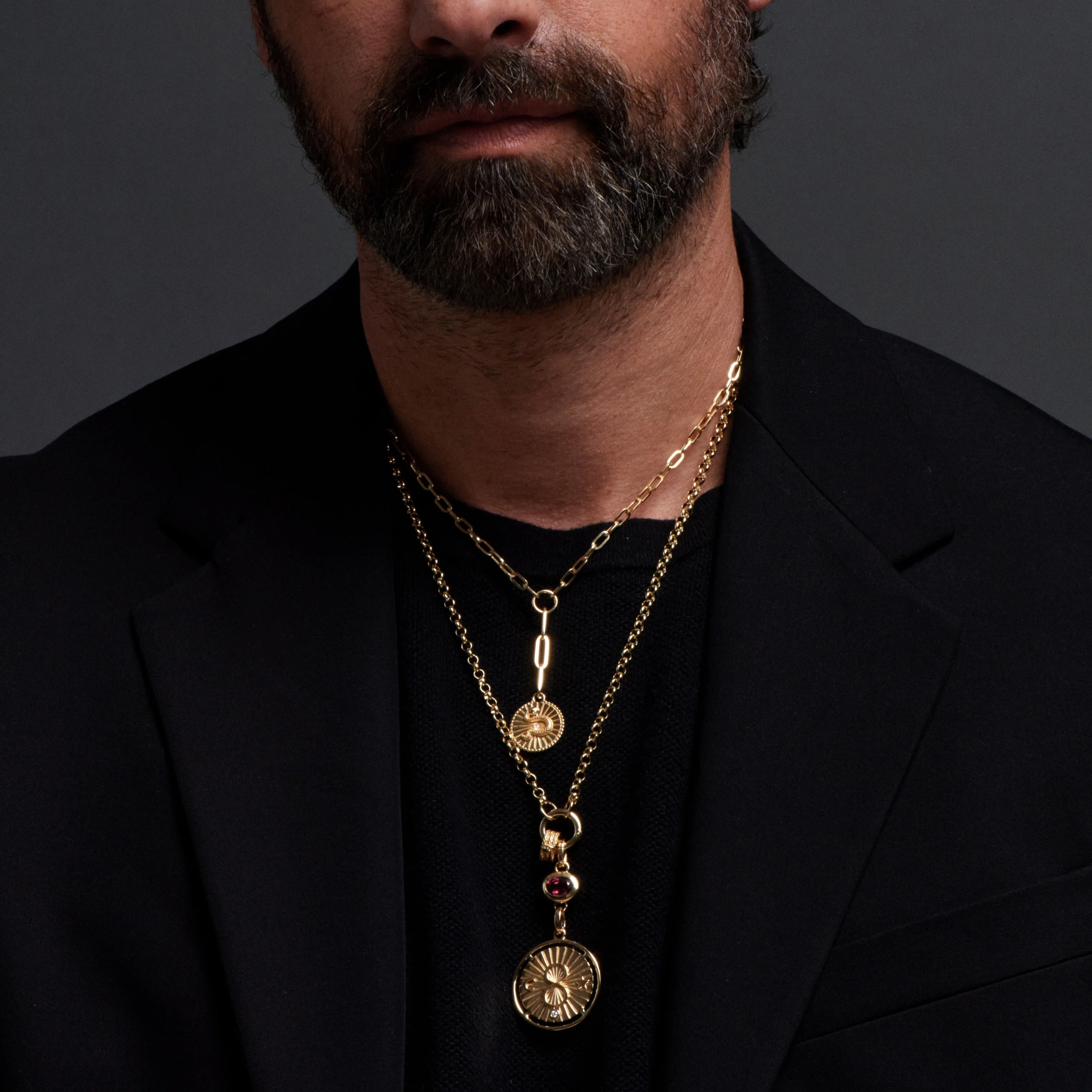 Infinite Gratitude | Karma Heavy Mixed Belcher Extension Necklace | Diamond, Yellow Gold - Image 2