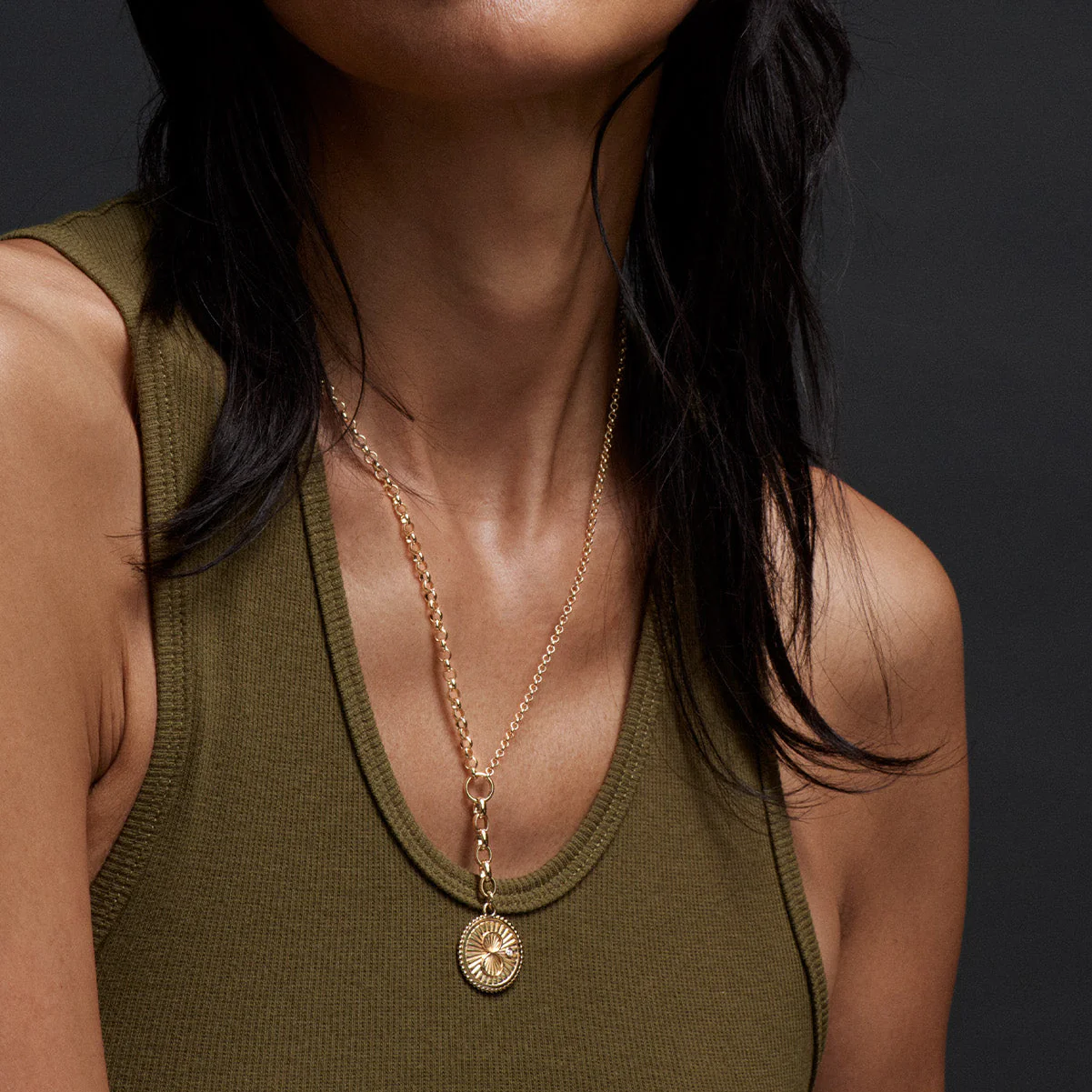 Infinite Gratitude | Karma Medium Mixed Belcher Extension Necklace | Diamond, Yellow Gold - Image 2