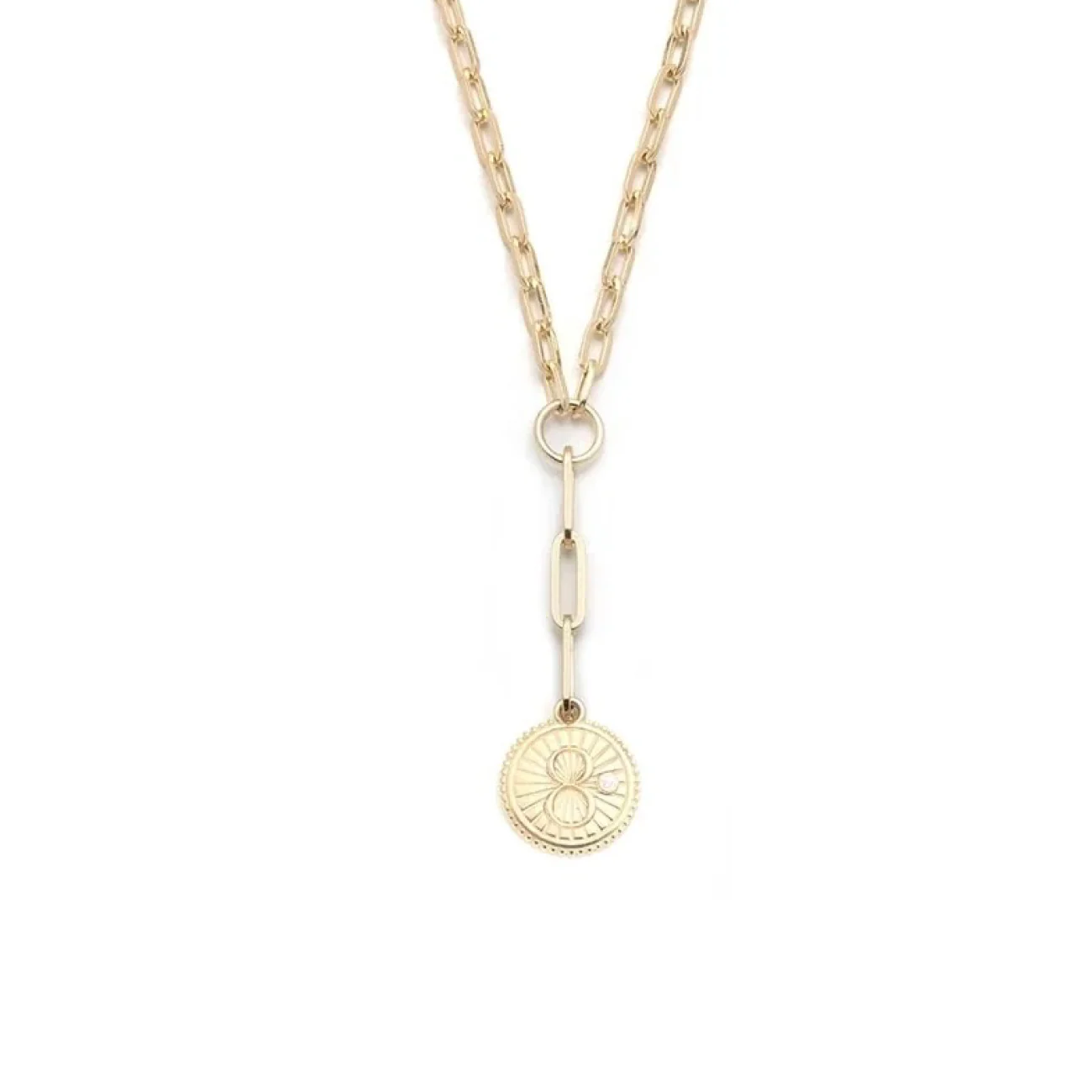 Infinite Gratitude | Karma Small Clip Extension Necklace | Diamond, Yellow Gold