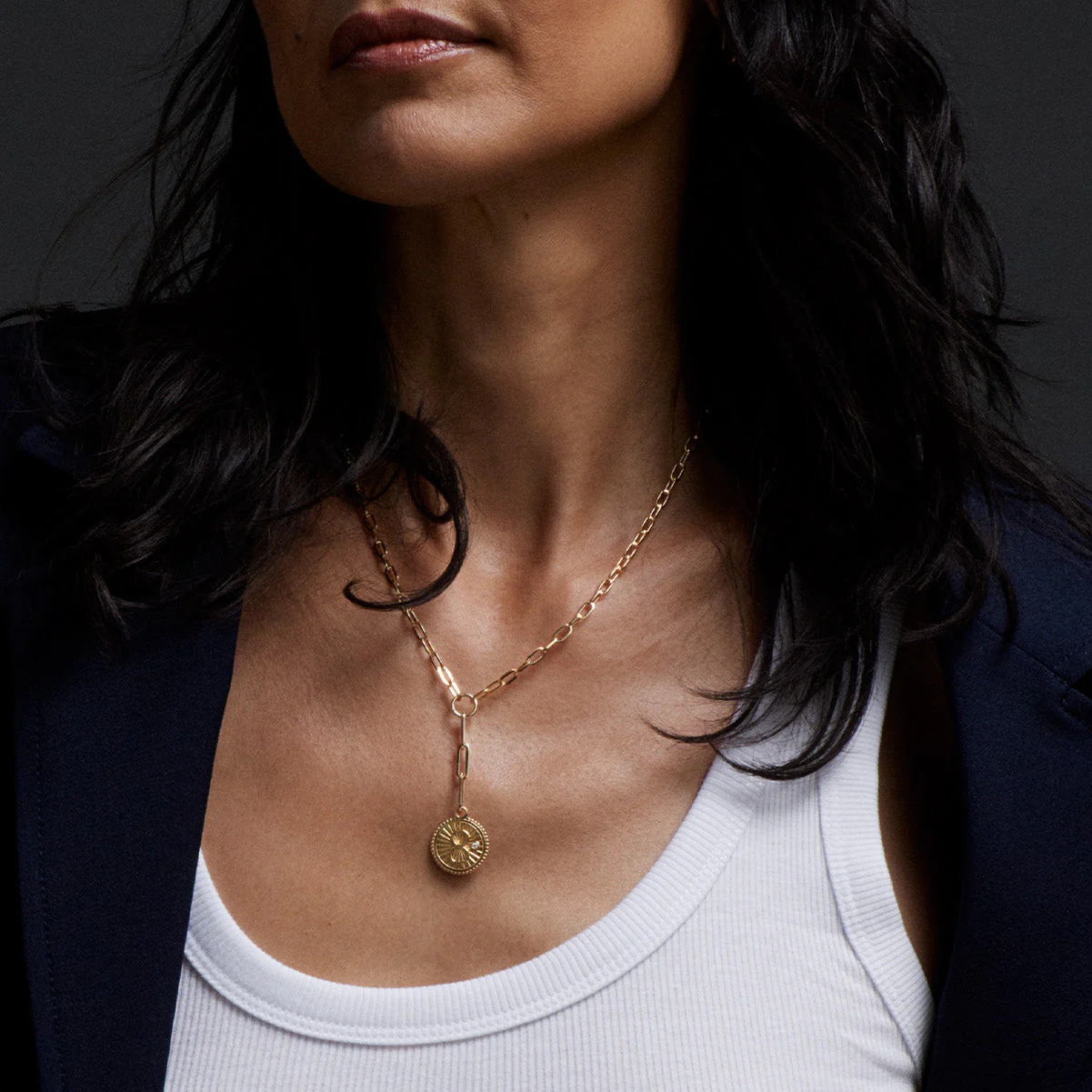 Infinite Gratitude | Karma Small Clip Extension Necklace | Diamond, Yellow Gold - Image 3