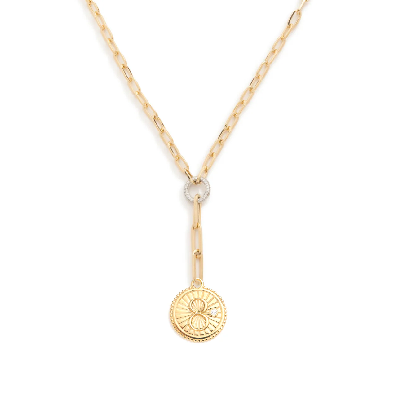 Infinite Gratitude | Karma Small Clip Extension Necklace | Diamond, Yellow Gold - Image 5