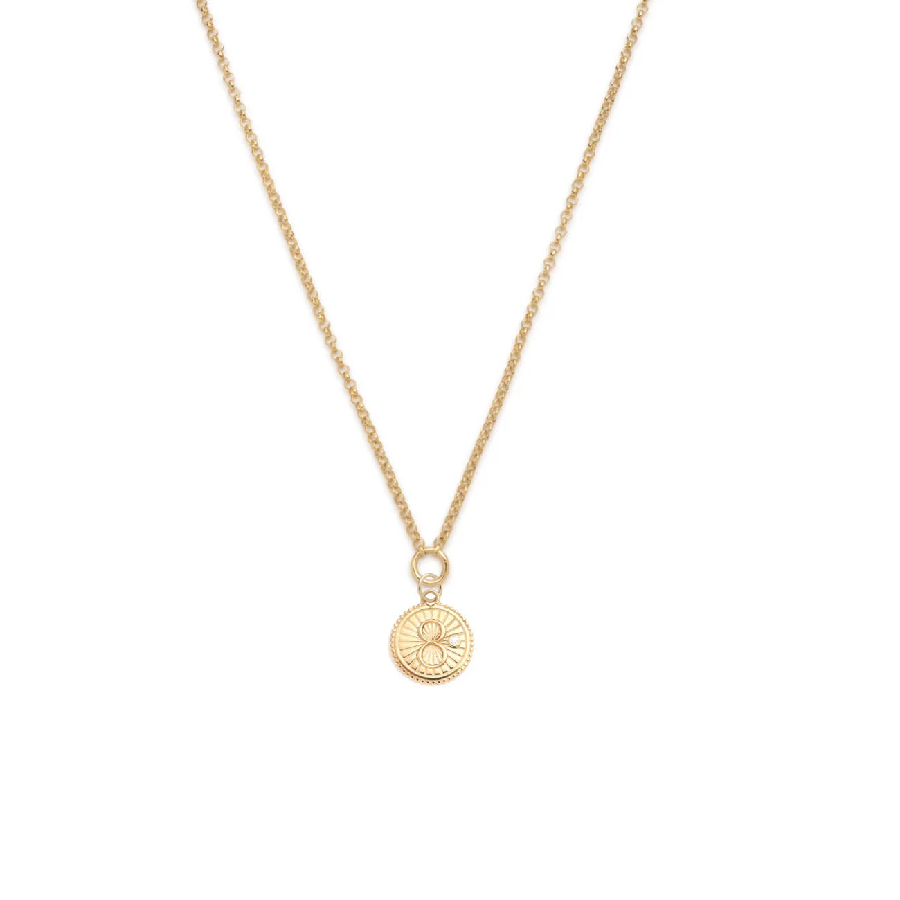 Infinite Gratitude | Karma Small Belcher Necklace | Diamonds, Yellow Gold