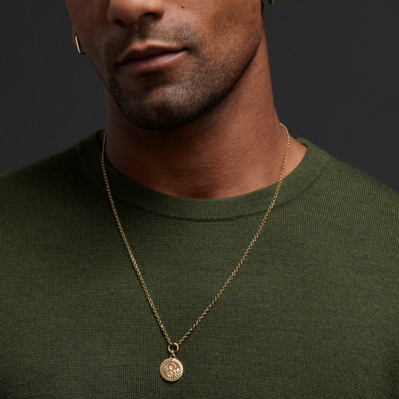 Infinite Gratitude | Karma Small Belcher Necklace | Diamonds, Yellow Gold - Image 2