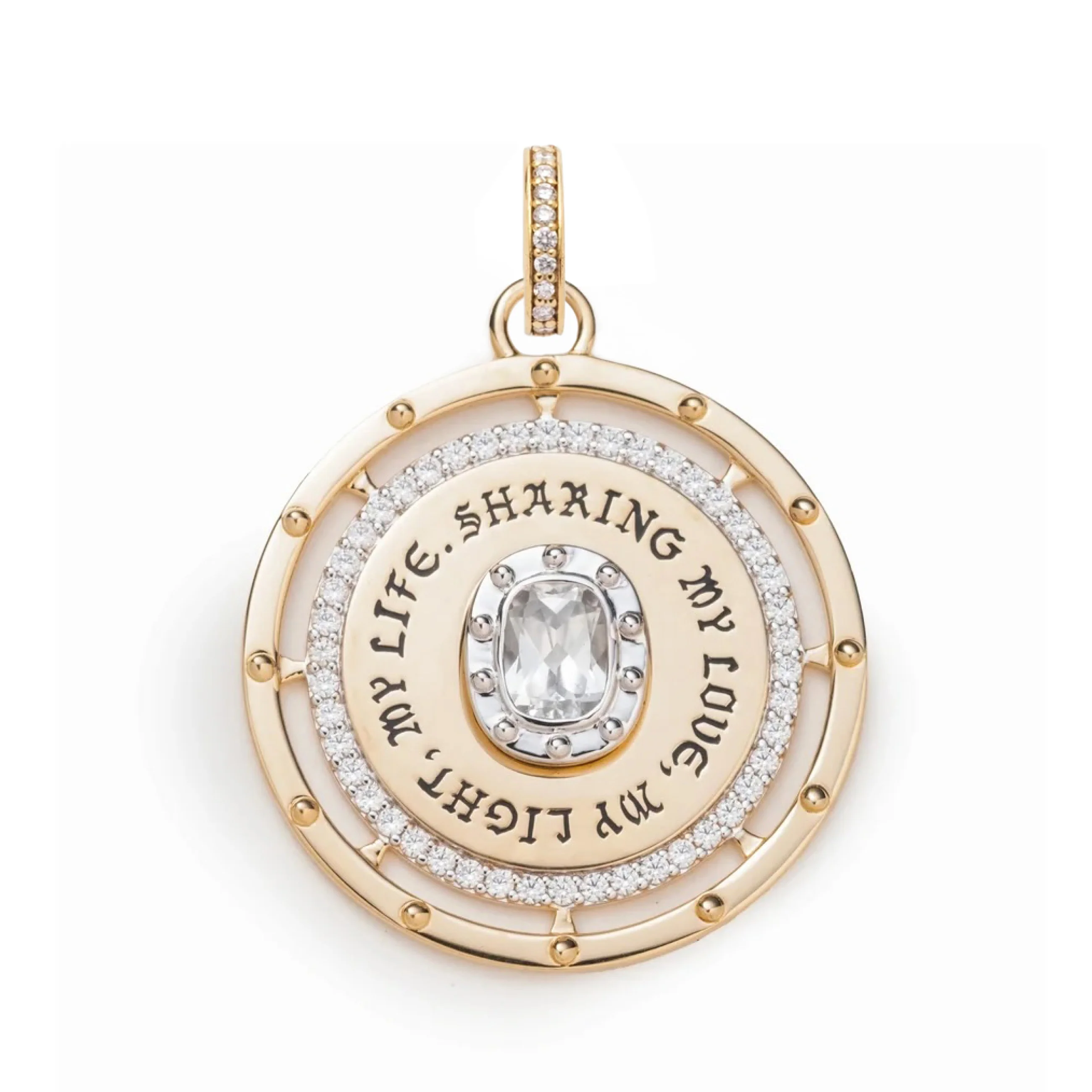 True Love | Lovestruck Commitment Large Medallion | Diamonds, Yellow Gold - Image 3