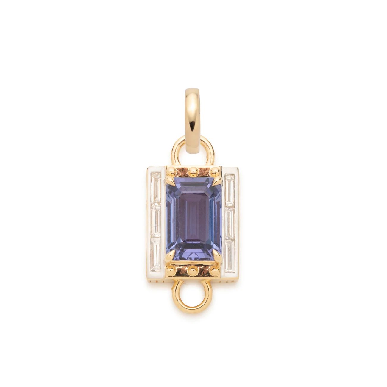 True Love | Lovestruck Pierced Cache Link Pendant | Tanzanite, Diamonds, Yellow Gold
