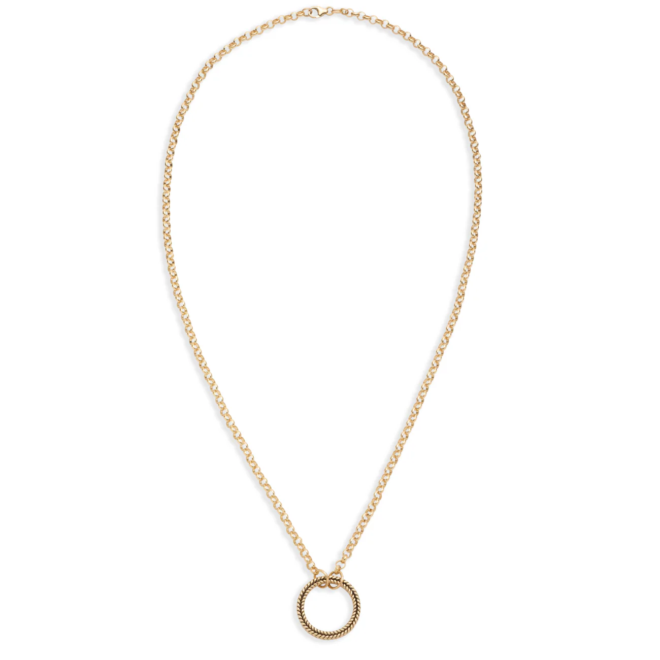 Belcher | Medium Belcher Open Chain with Braided Wheat Annex Link | Yellow Gold - Image 3
