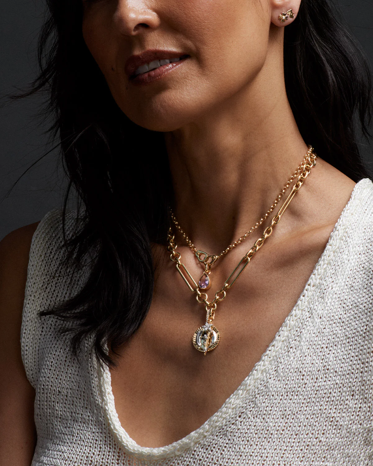 Mixed Clip | Midsized Mixed Clip Extension Chain | Yellow Gold - Image 4