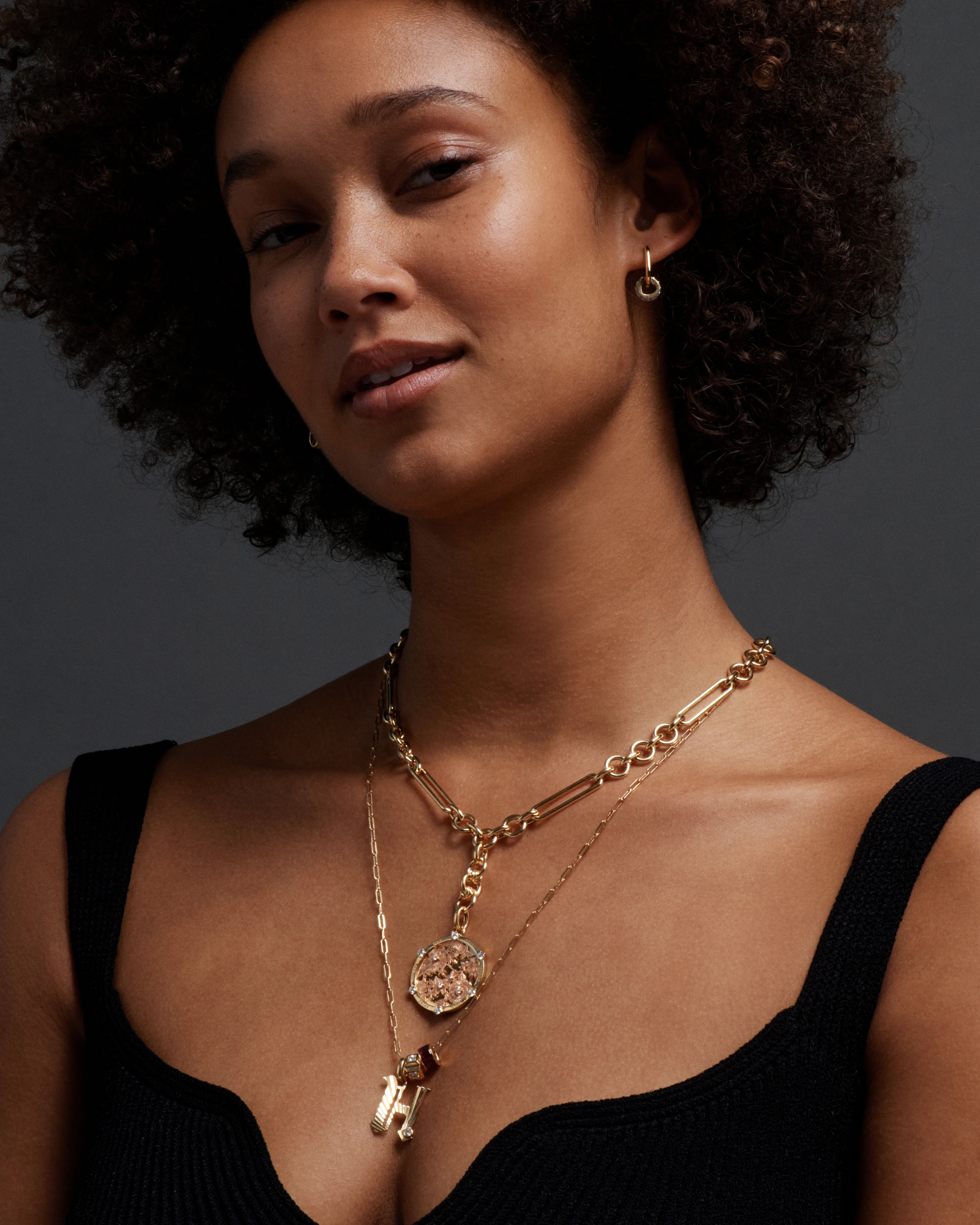 Mixed Clip | Midsized Mixed Clip Extension Chain | Yellow Gold - Image 6