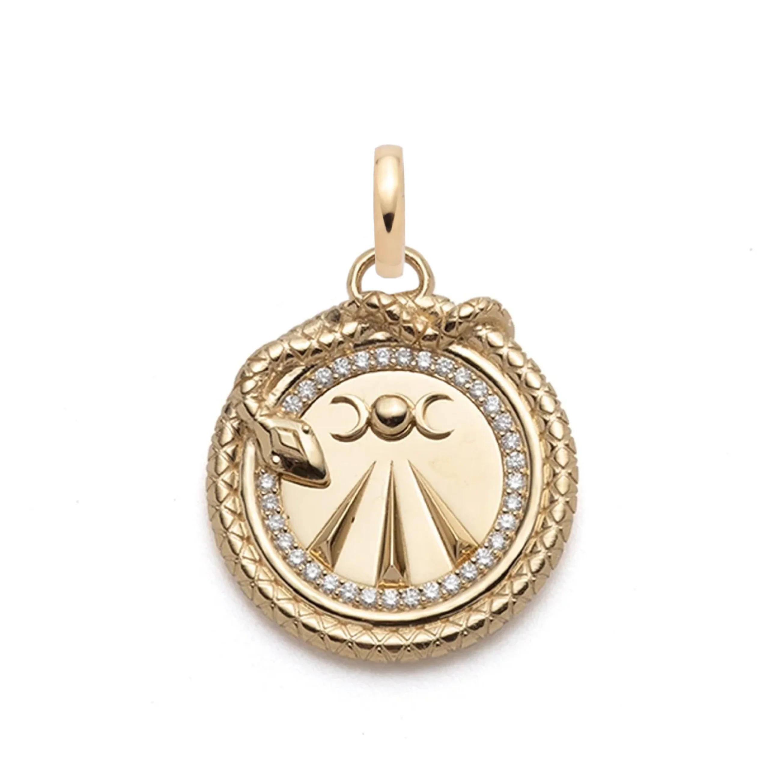 Wholeness | Mind, Body, Soul Large Specialty Medallion | Diamonds, Yellow Gold