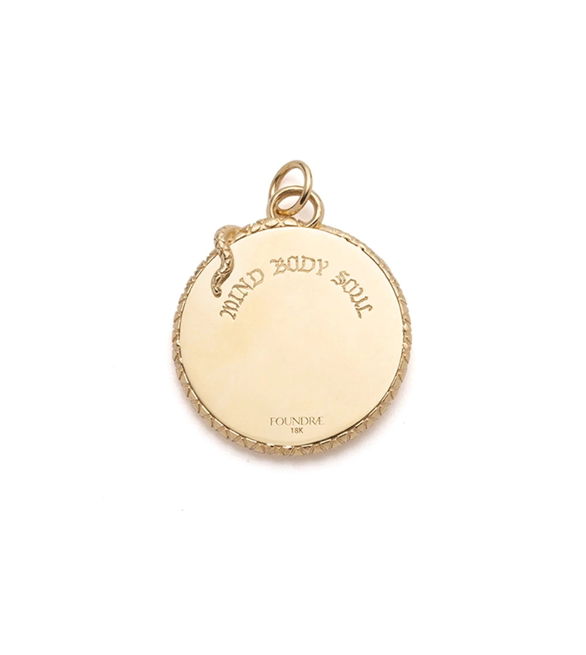 Wholeness | Mind, Body, Soul Large Specialty Medallion | Diamonds, Yellow Gold - Image 4