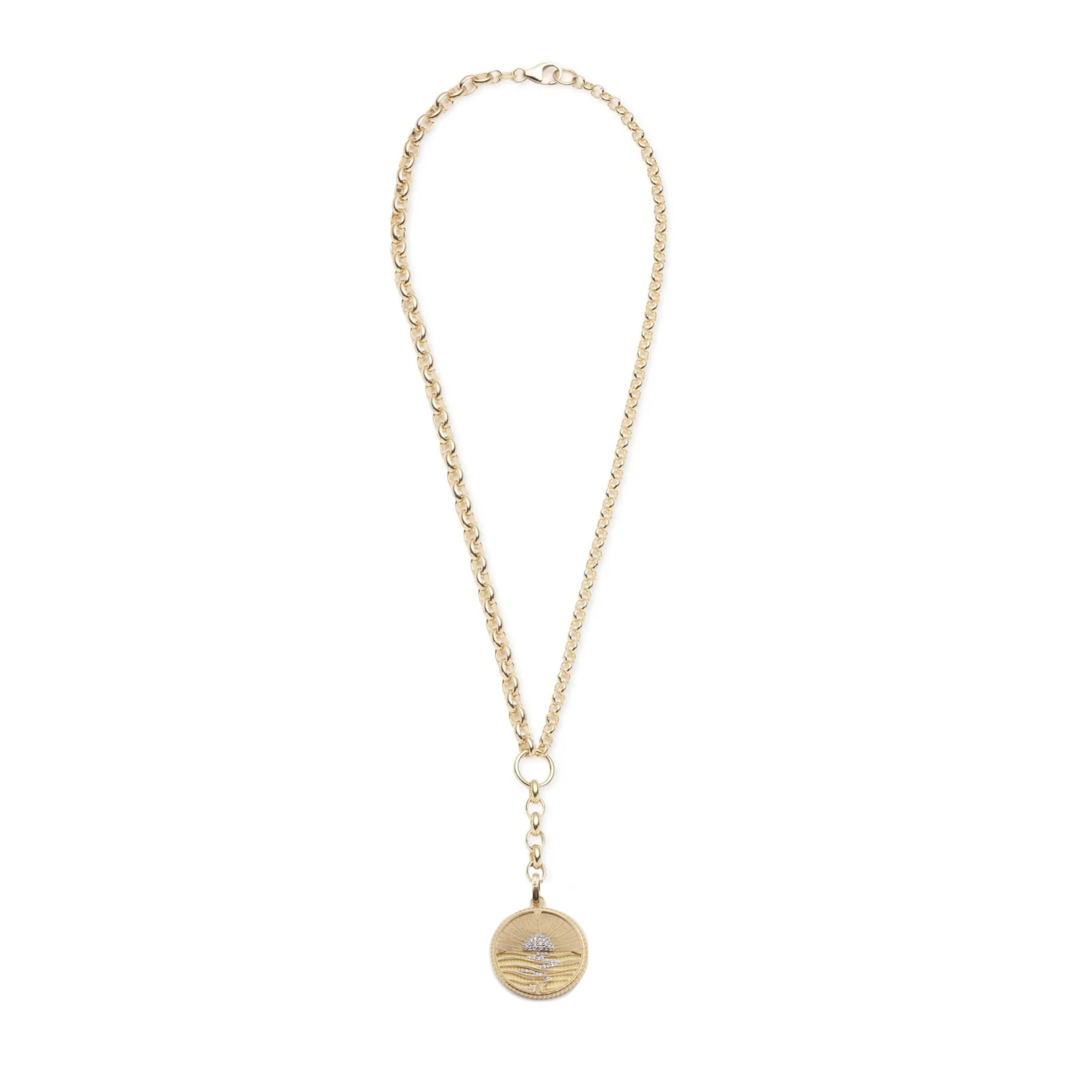 Internal Compass | New Beginnings Heavy Mixed Belcher Extension Necklace | Diamonds, Yellow Gold - Image 3
