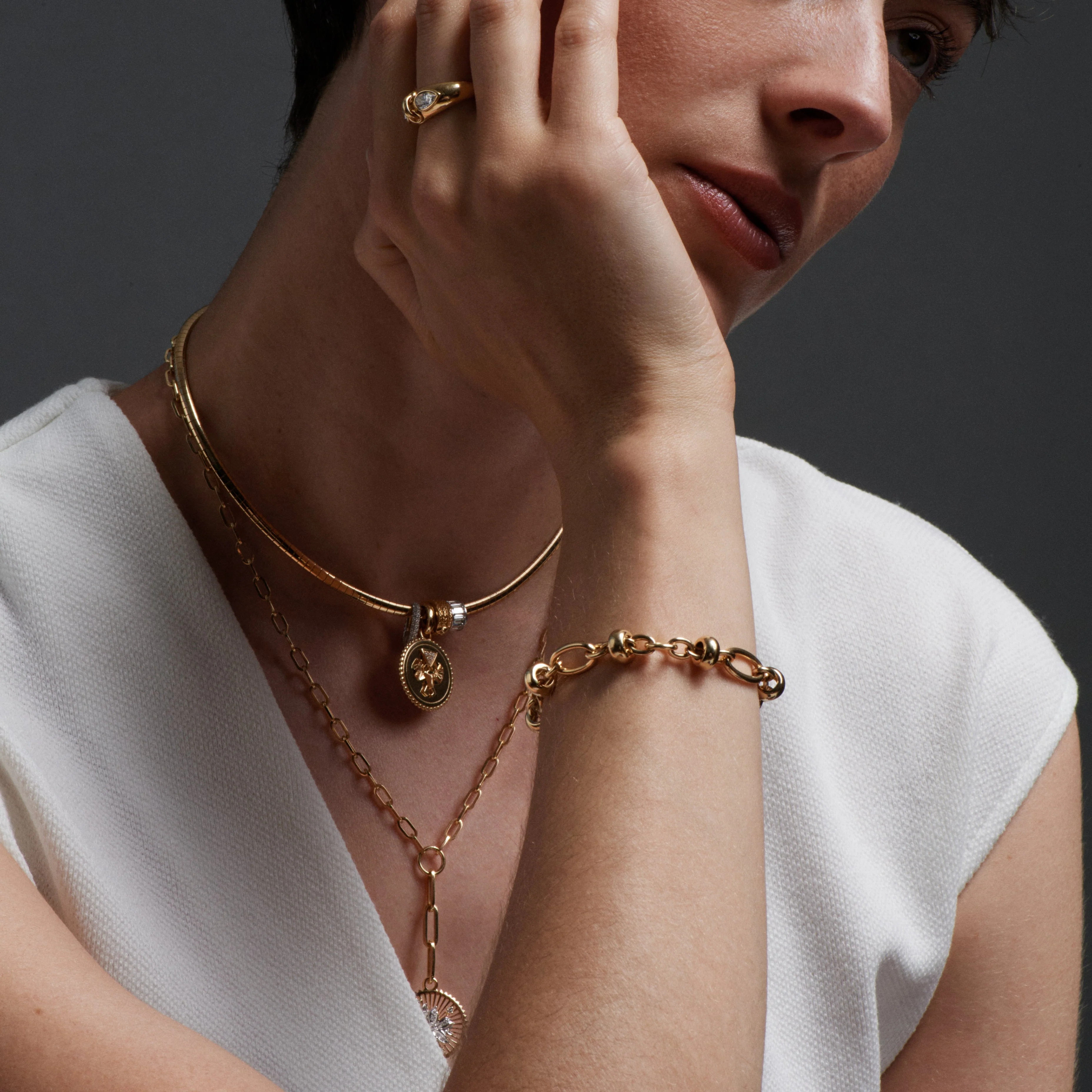 Mixed Link | Orbit Bracelet | Yellow Gold - Image 3