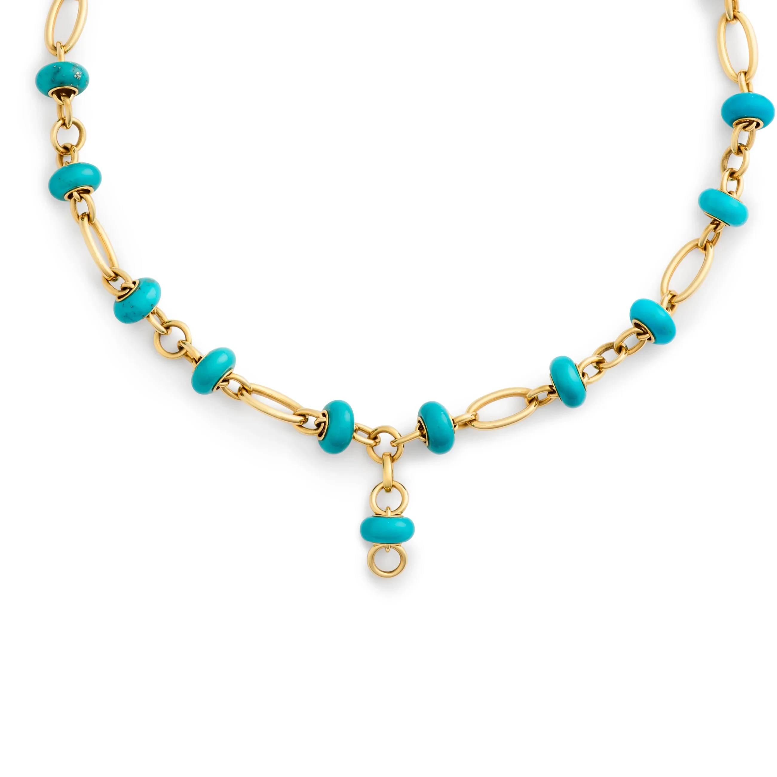 Orbit | Orbit Stone Extension Chain | Turquoise, Yellow Gold