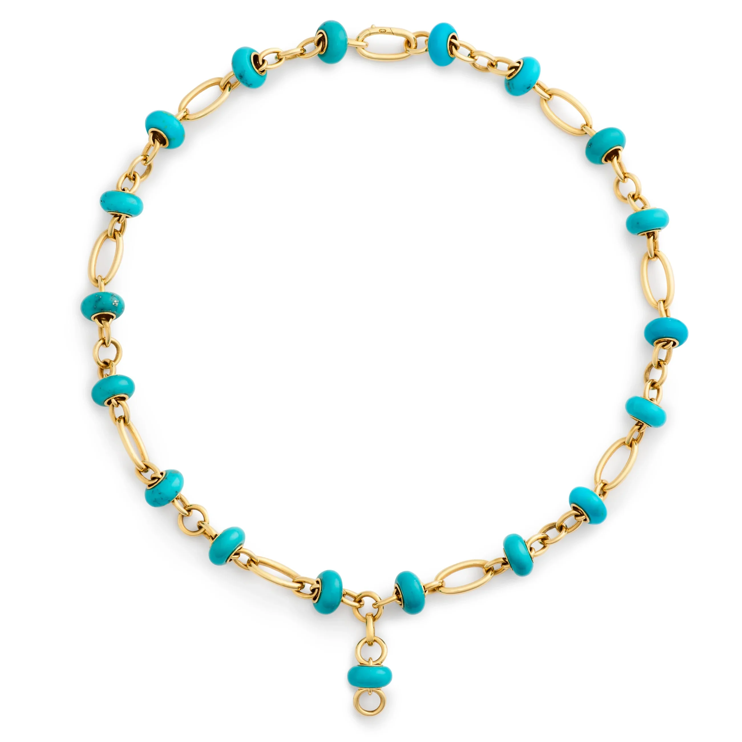 Orbit | Orbit Stone Extension Chain | Turquoise, Yellow Gold - Image 3