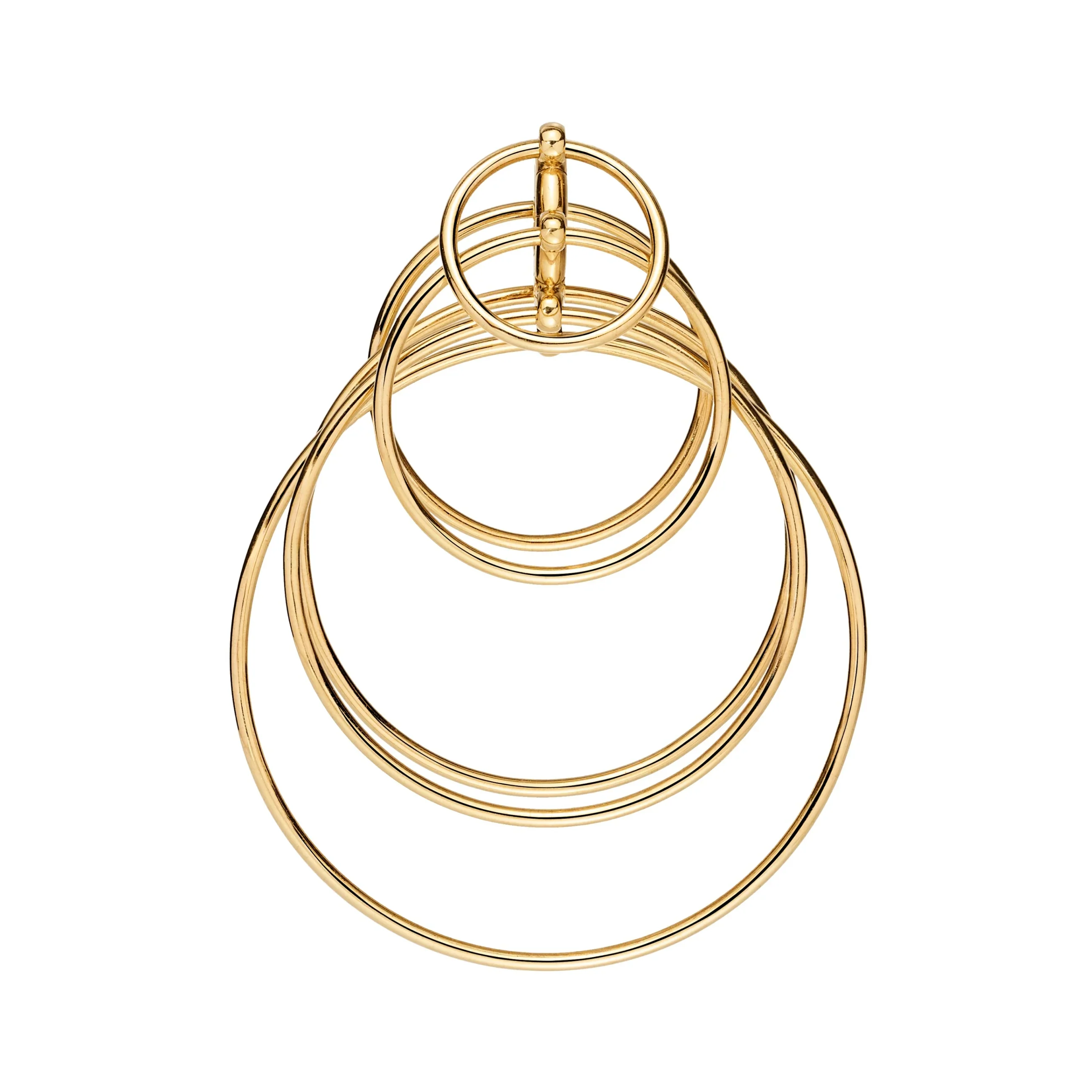 Oversized Wind Chime Earring | Yellow Gold - Image 3