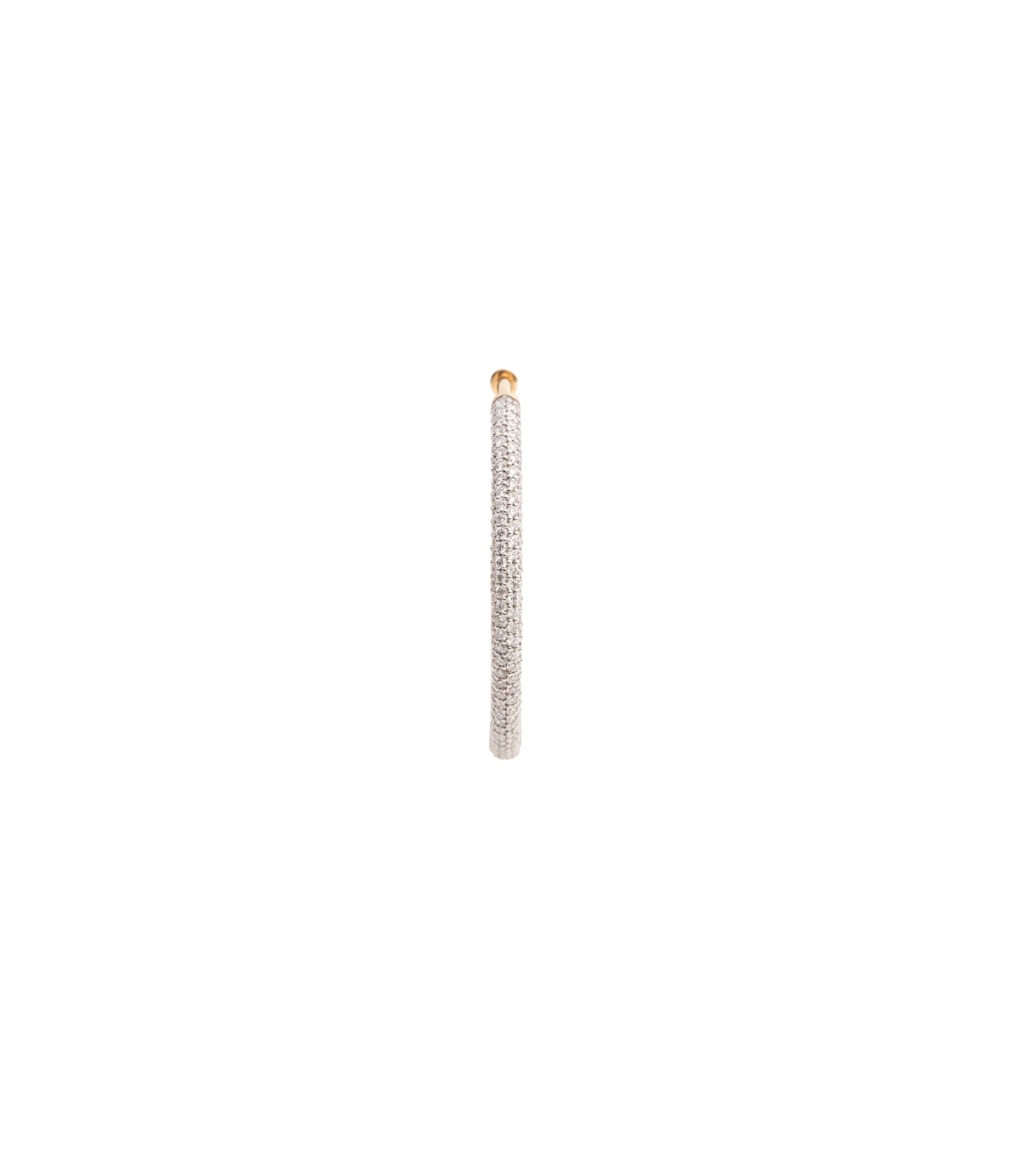 Pavé Oversized Hoop Earring | Diamonds, Mixed Gold - Image 4