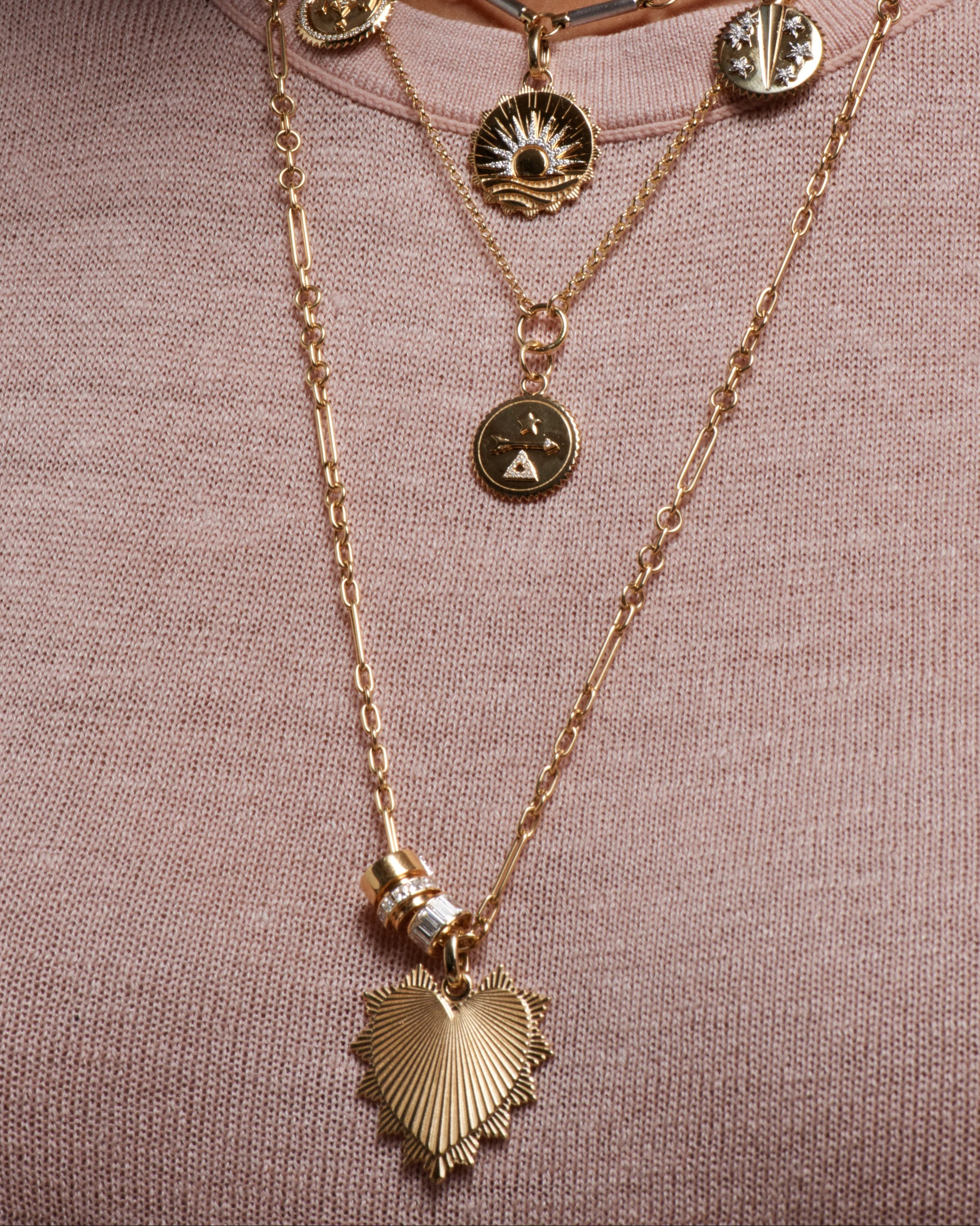 True Love | Pavé Edge Heart Beat | Diamonds, Yellow Gold - Image 4