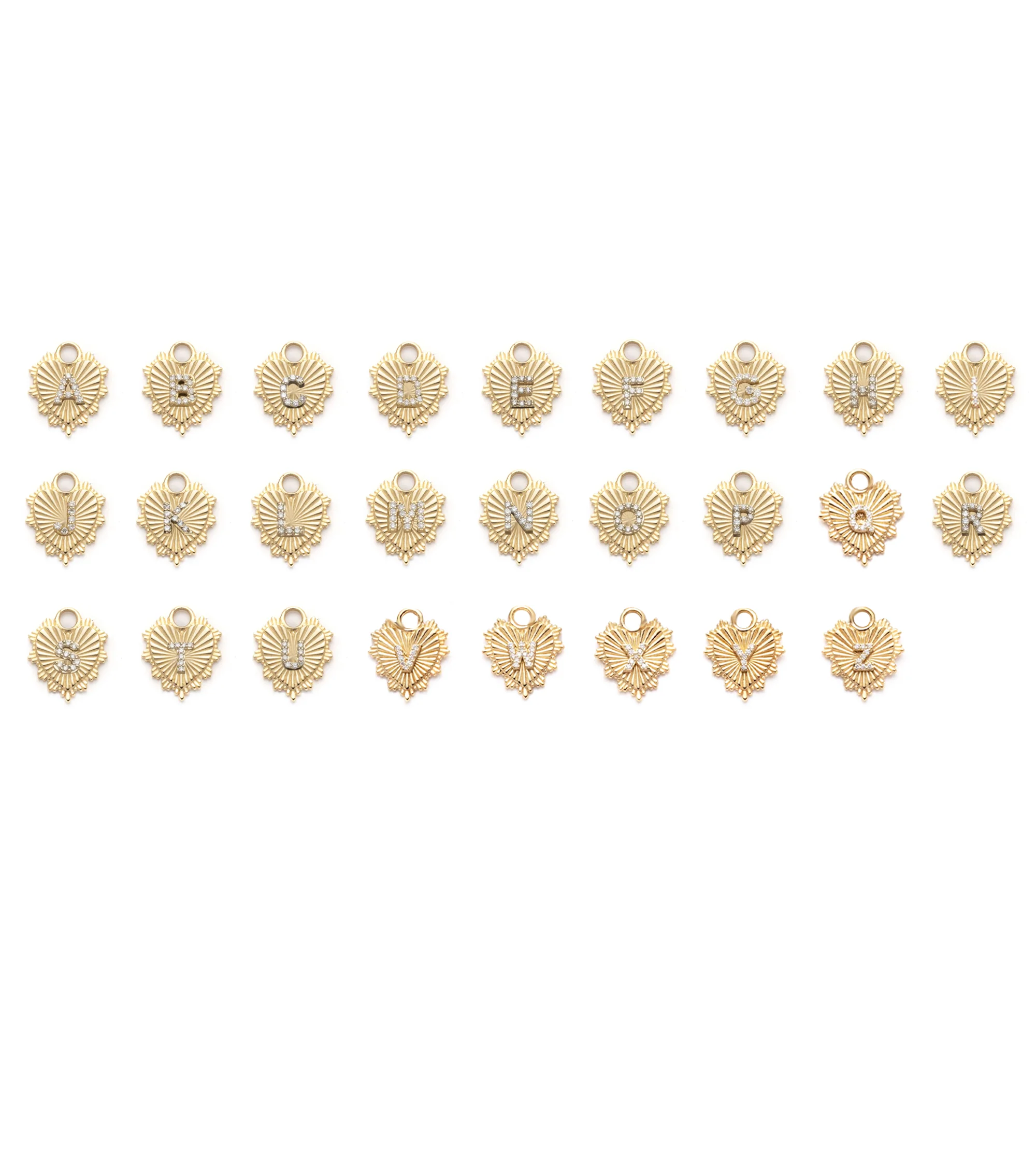 Personalized - True Love | Initial Heart Love Token Thread Chain Necklace | Diamonds, Yellow Gold - Image 3