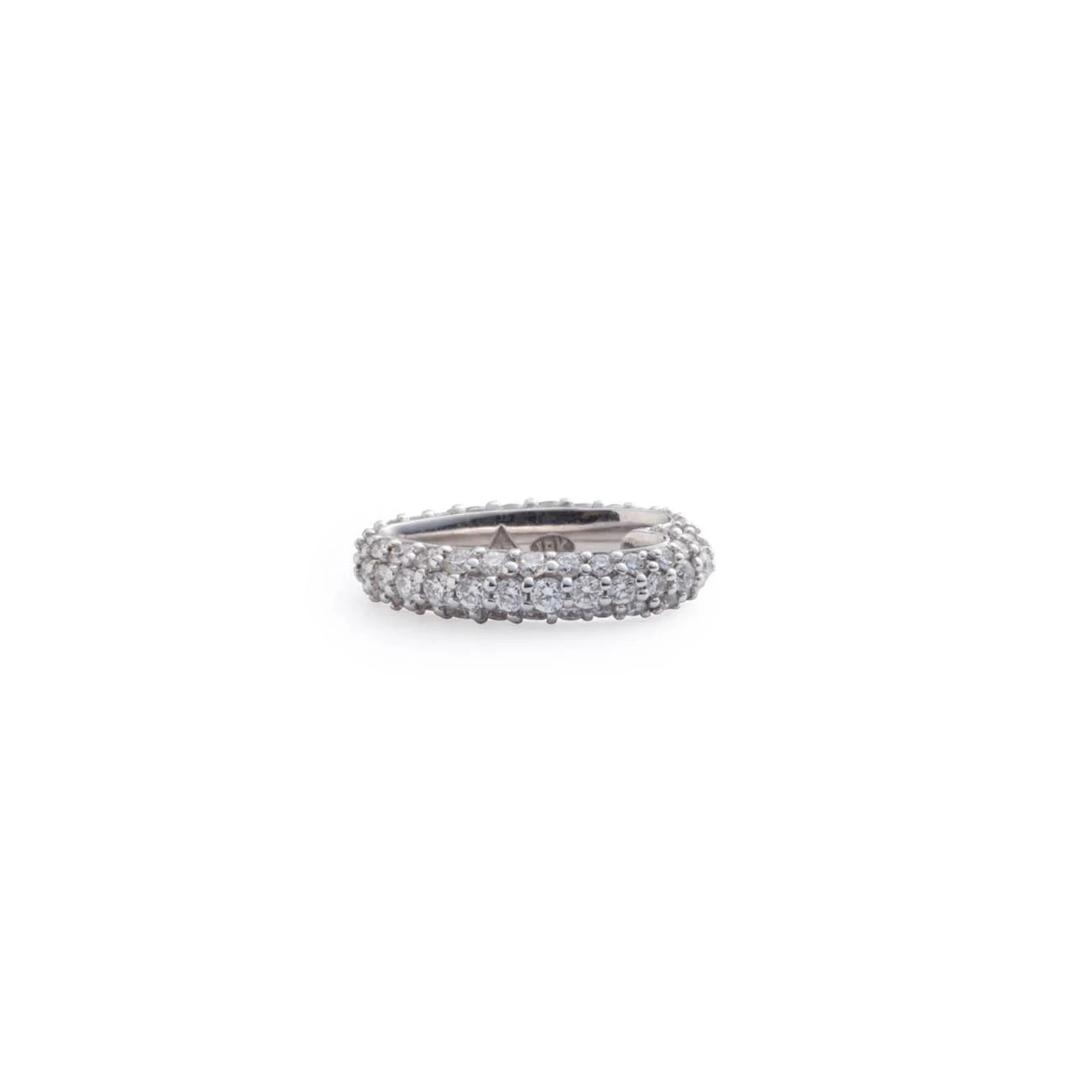 True Love | Pavé Oval Heart Slide | Diamonds, White Gold - Image 3