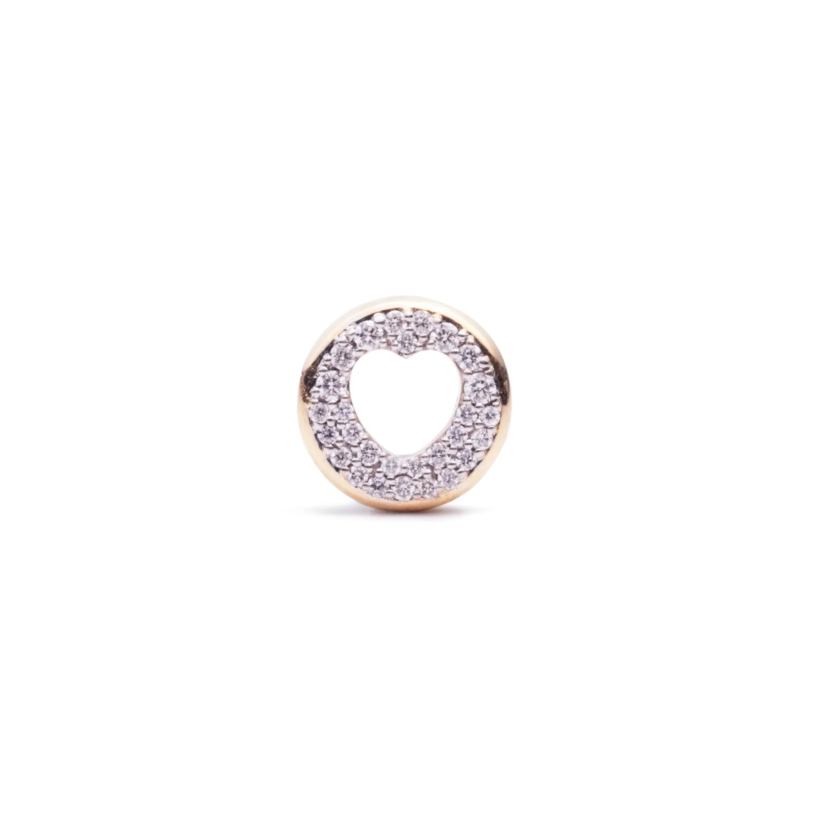 True Love | Pavé Side Heart Beat | Diamonds, Yellow Gold - Image 3