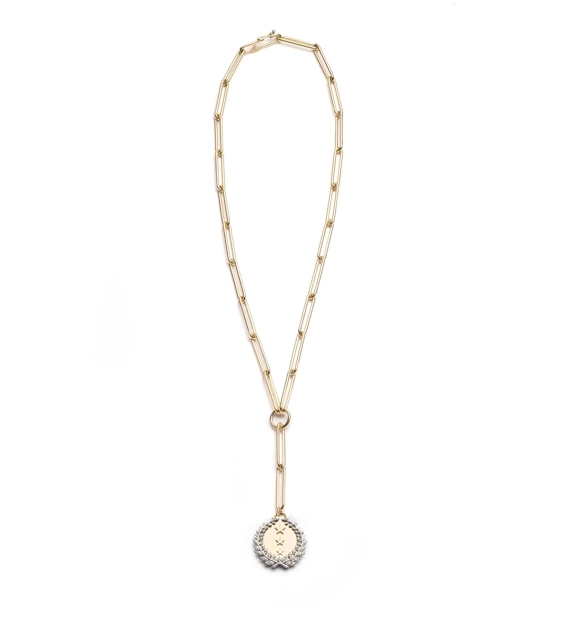 Dream | Per Aspera Ad Astra Large Clip Extension Necklace | Diamonds, Mixed Gold - Image 2
