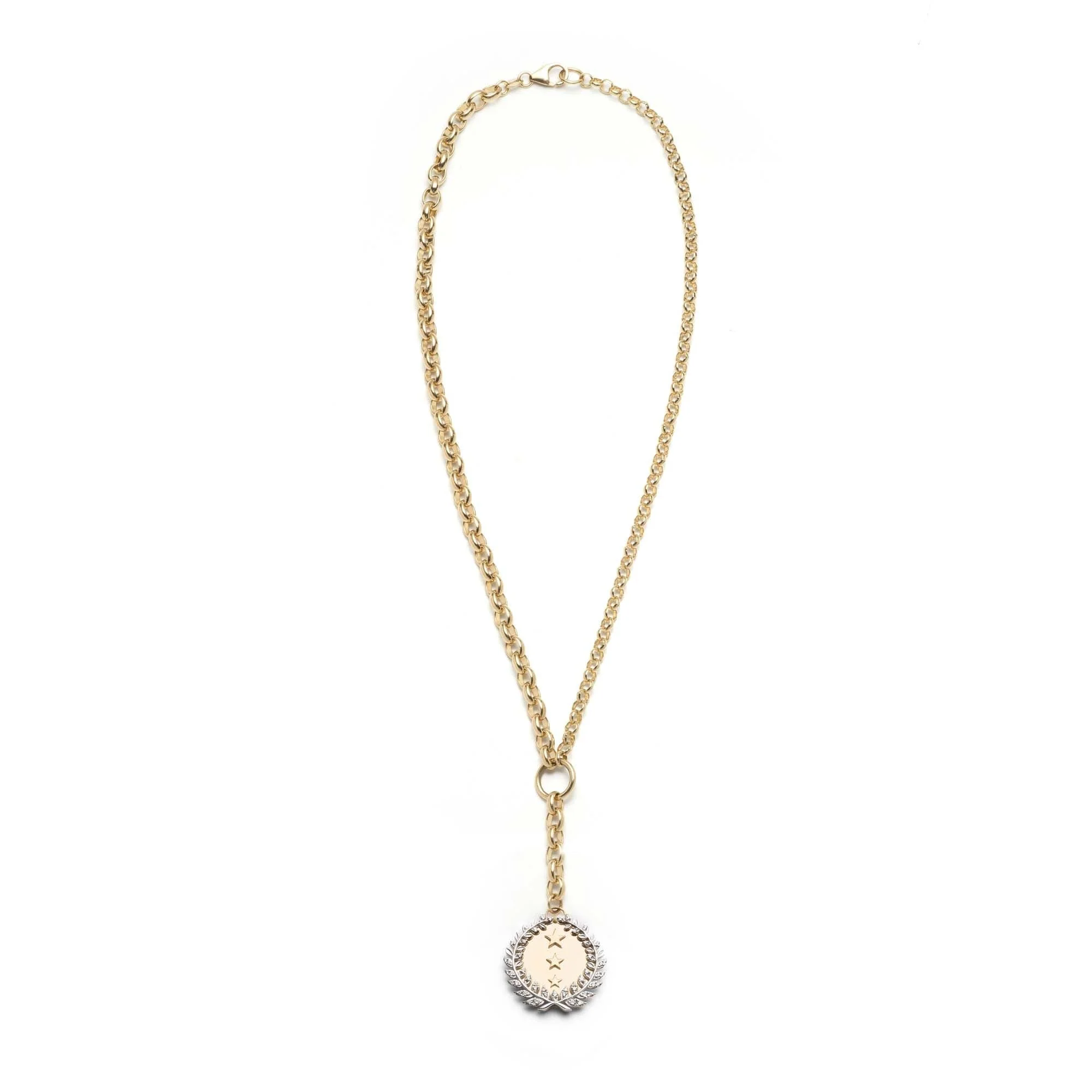 Dream | Per Aspera Ad Astra Heavy Mixed Belcher Extension Necklace | Diamonds, Mixed Gold - Image 3