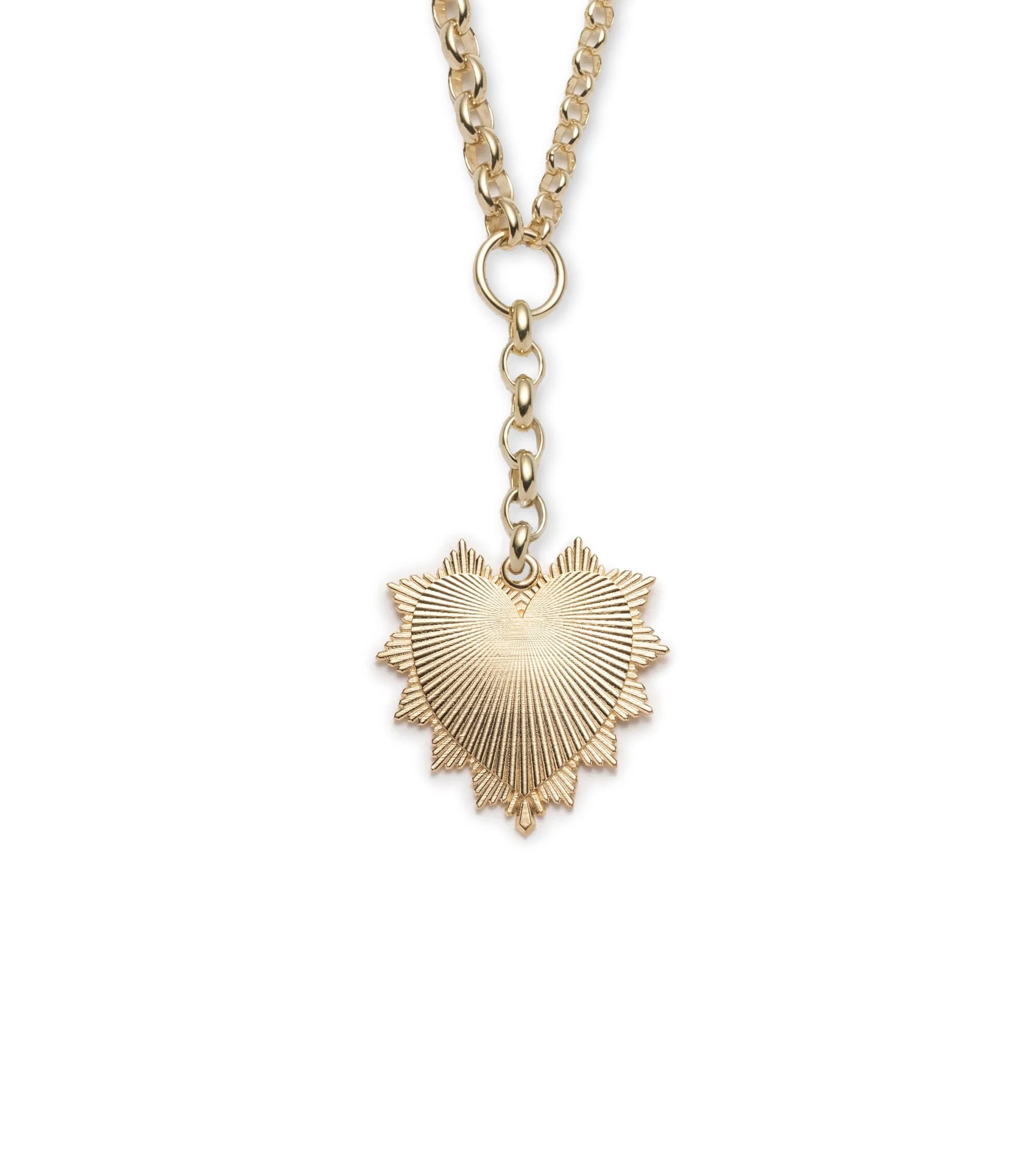 Personalized - True Love | Custom Heart Love Token Heavy Mixed Belcher Extension Necklace | Diamonds, Yellow Gold - Image 6