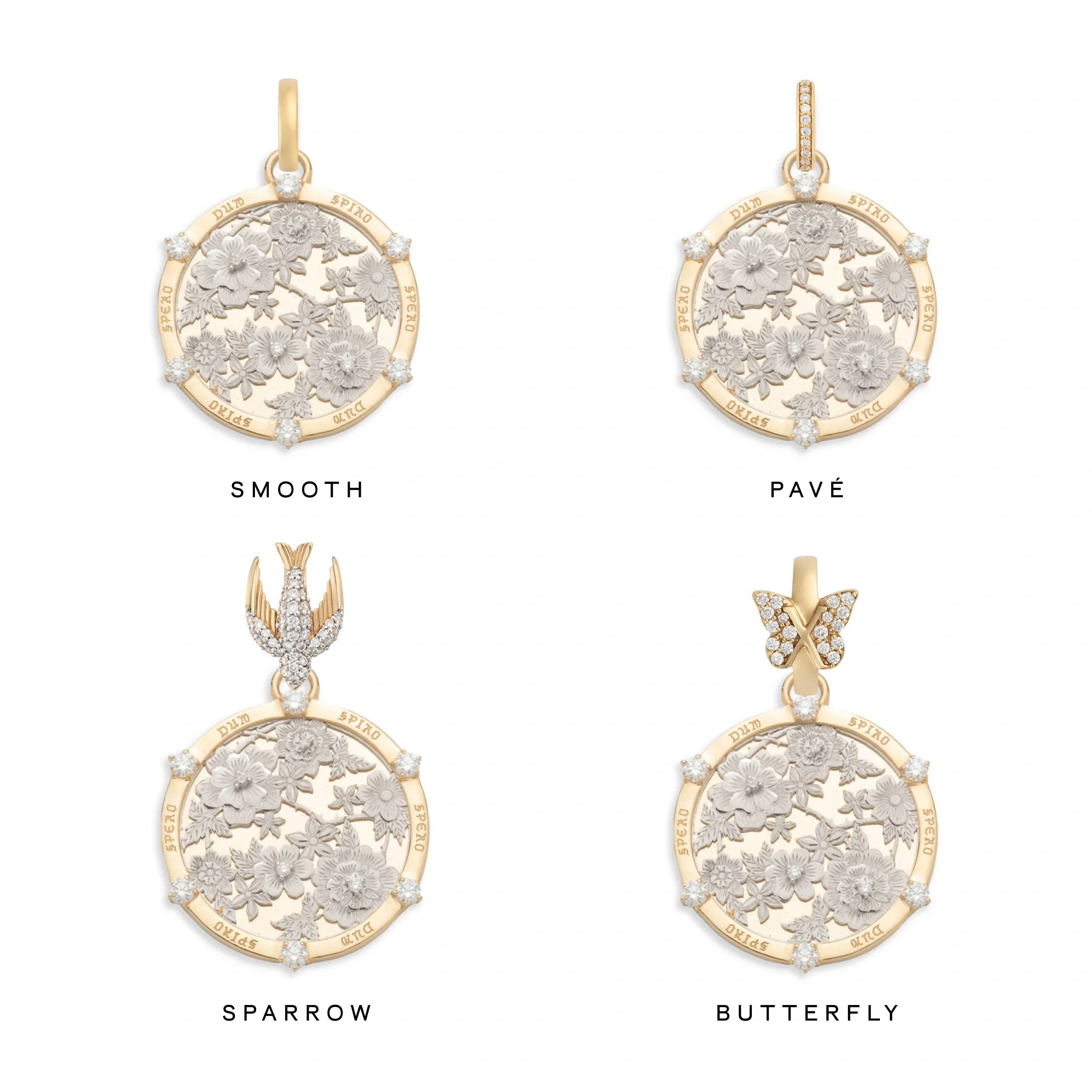 Resilience | Floral Screen Large Medallion | Diamonds, Yellow Gold, White Gold - Image 3