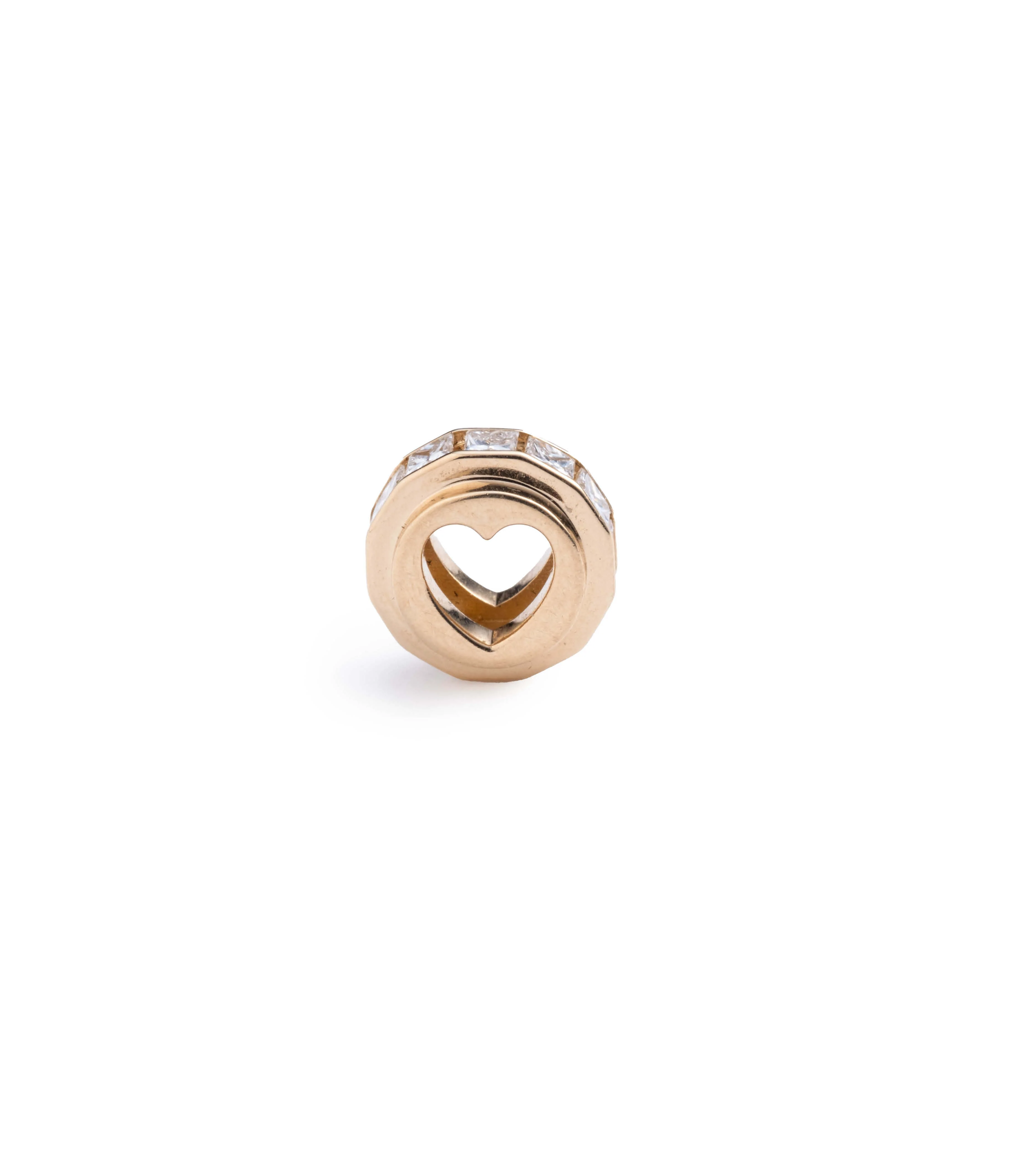 True Love | Princess Cut Line Heart Beat | Diamonds, Yellow Gold - Image 3