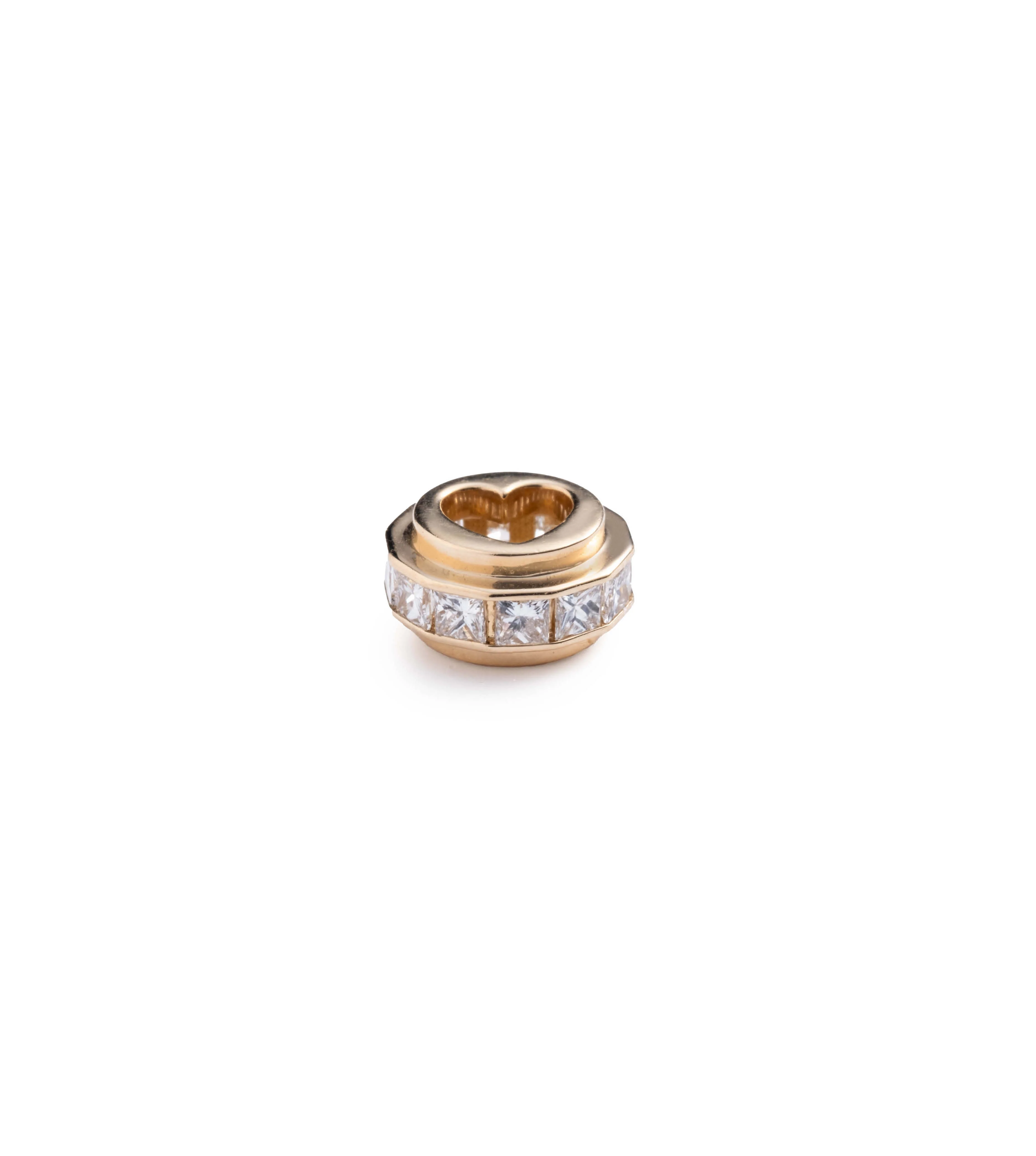 True Love | Princess Cut Line Heart Beat | Diamonds, Yellow Gold - Image 5
