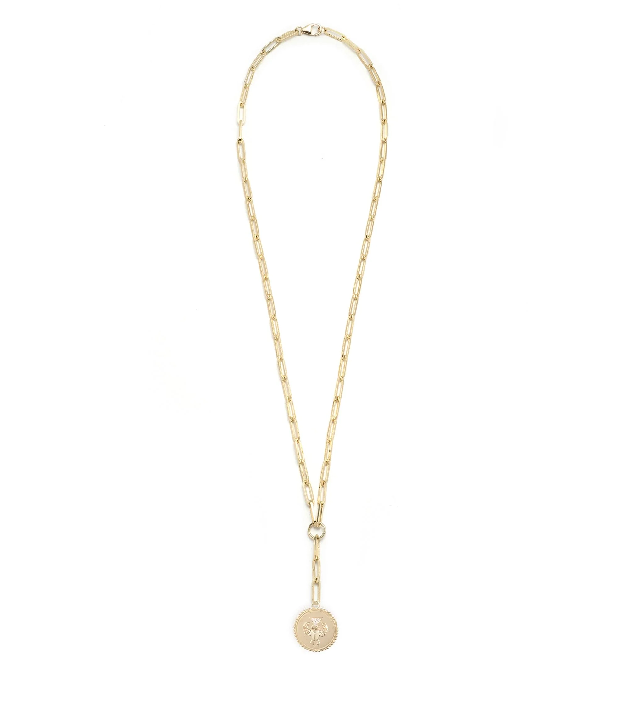 Protection | Medium Clip Extension Necklace | Diamonds, Yellow Gold - Image 4