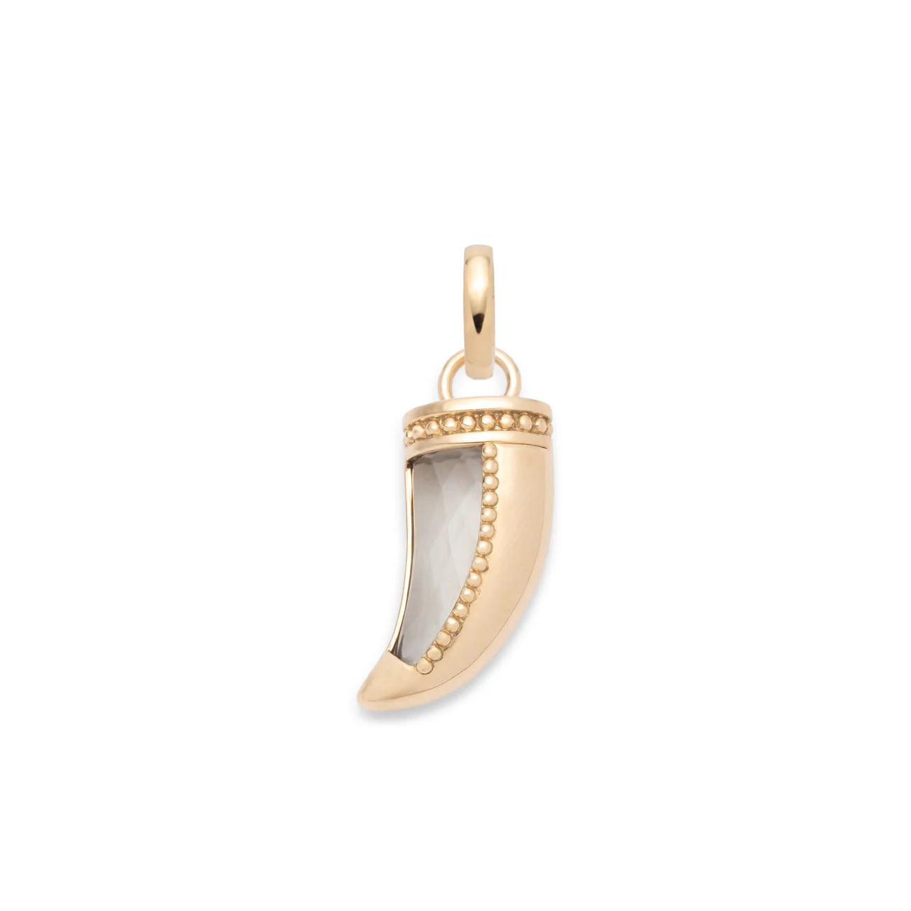 Protection | Gemstone La Loba Claw Pendant | Green Prasiolite, Yellow Gold
