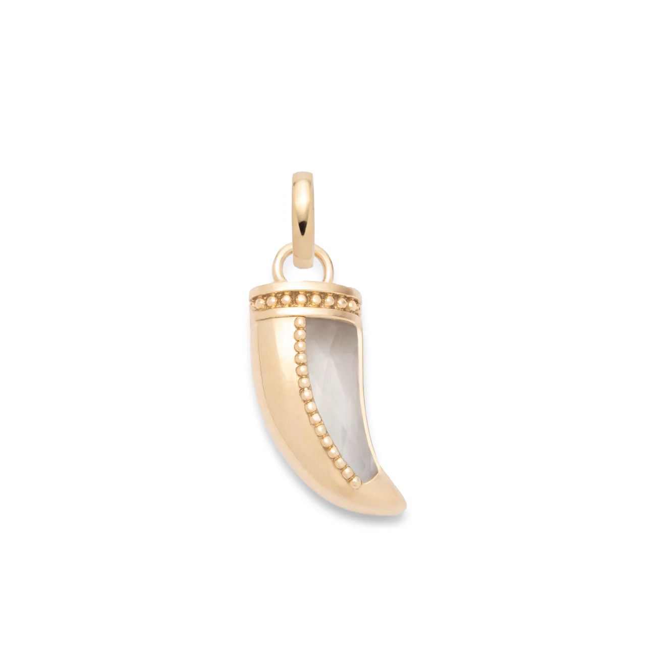 Protection | Gemstone La Loba Claw Pendant | Green Prasiolite, Yellow Gold - Image 4