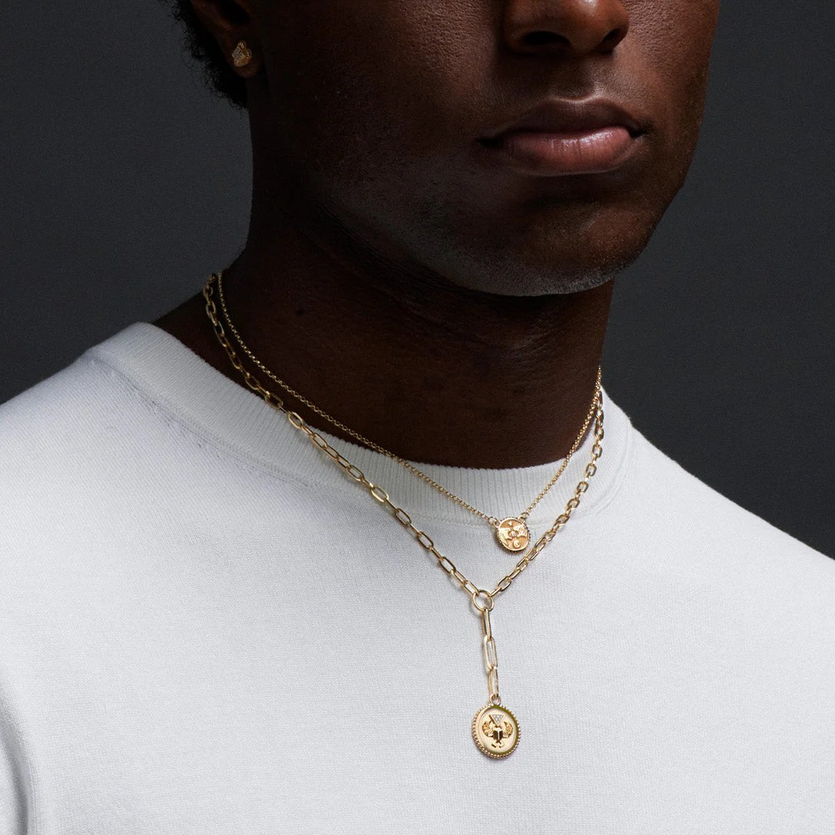 Protection | Small Clip Extension Necklace | Diamonds, Yellow Gold - Image 4
