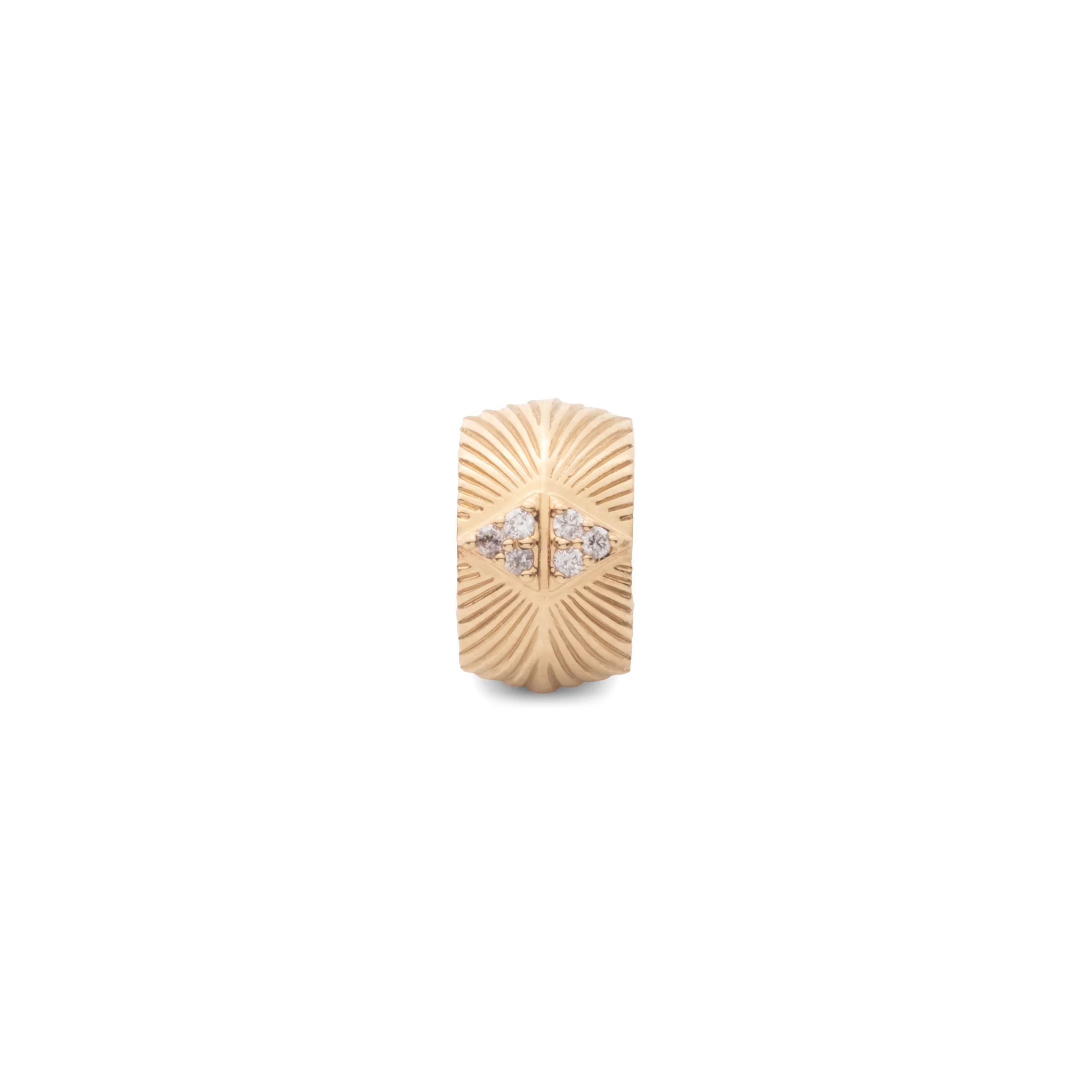 Protection | Double Triangle Heart Beat | Diamonds, Yellow Gold - Image 3