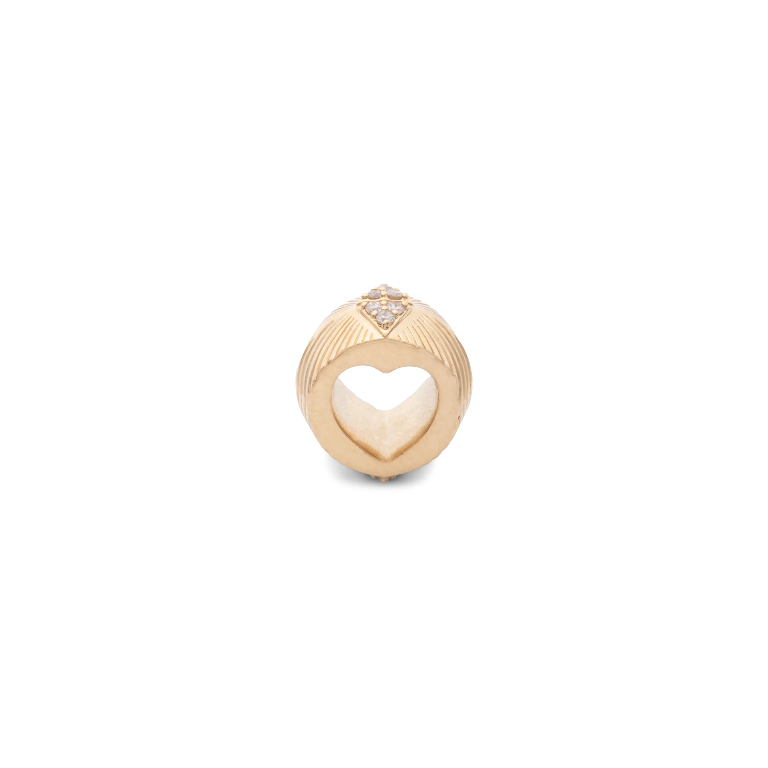 Protection | Double Triangle Heart Beat | Diamonds, Yellow Gold - Image 4