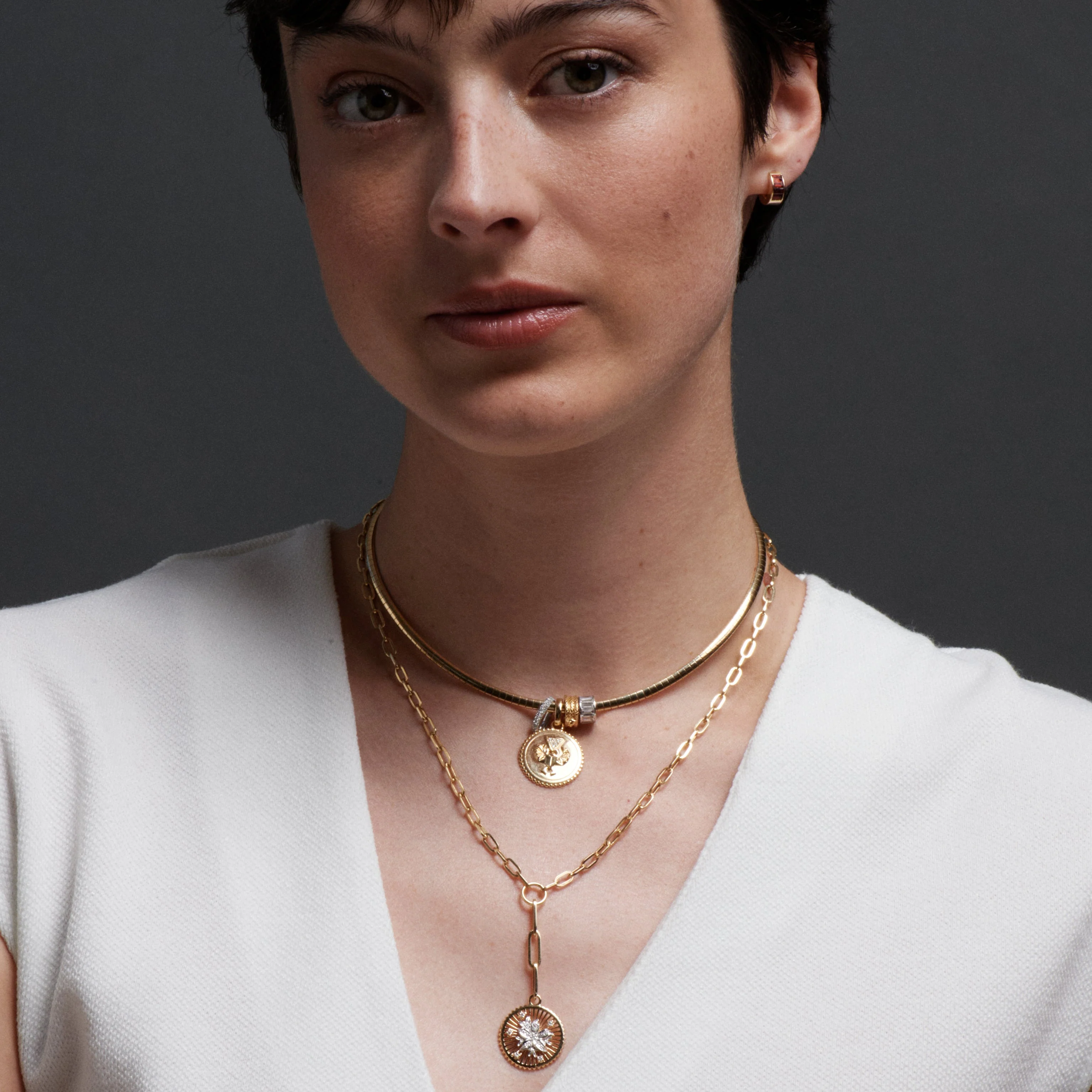 Resilience | Blossoms Medium Clip Extension Necklace | Diamonds, Mixed Gold - Image 6