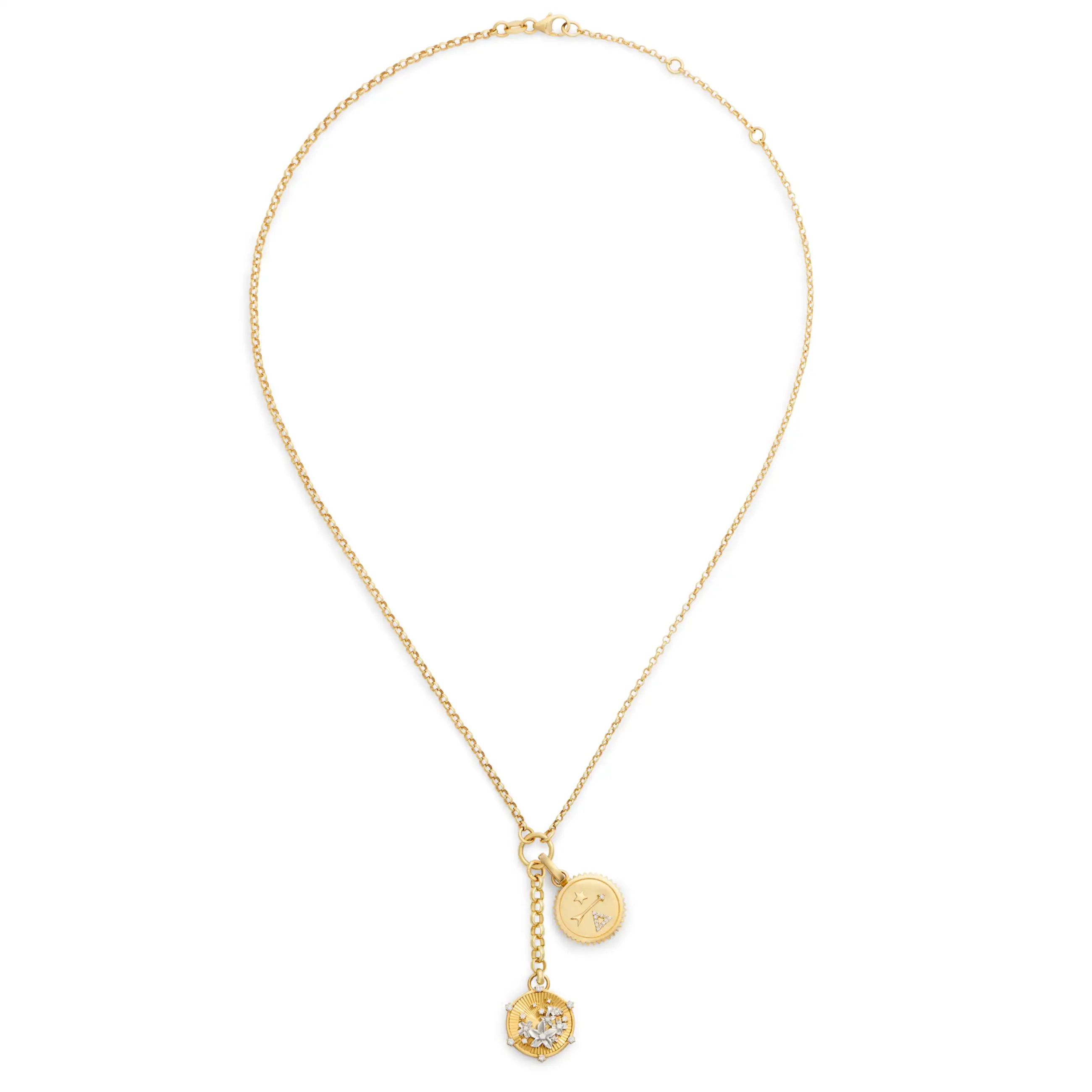 Resilience - Dream | Blossoms Small Mixed Belcher Necklace | Diamonds, Mixed Gold - Image 3