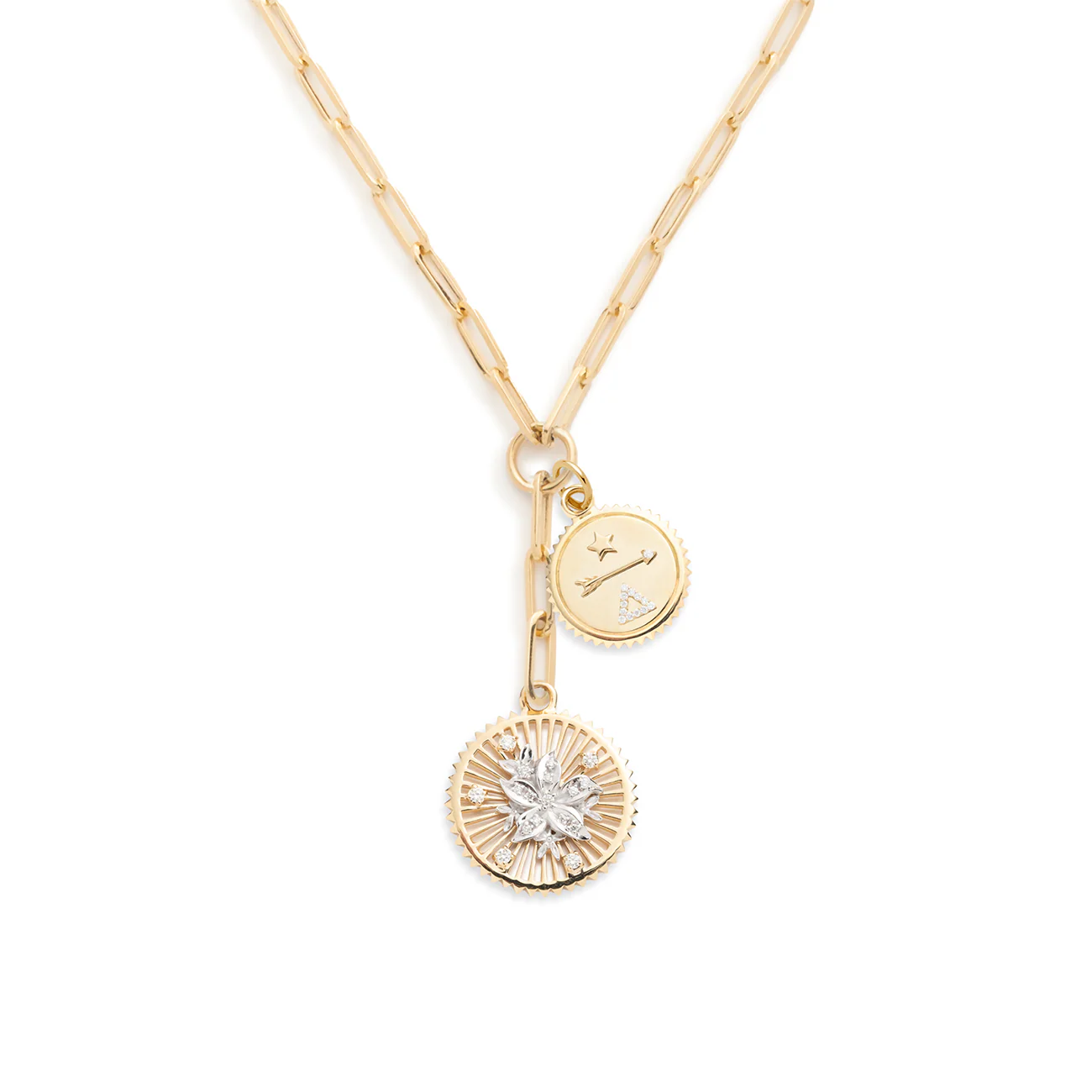 True Love - Dream | Blossoms and Dream Medium Clip Extension Necklace | Diamonds, Mixed Gold