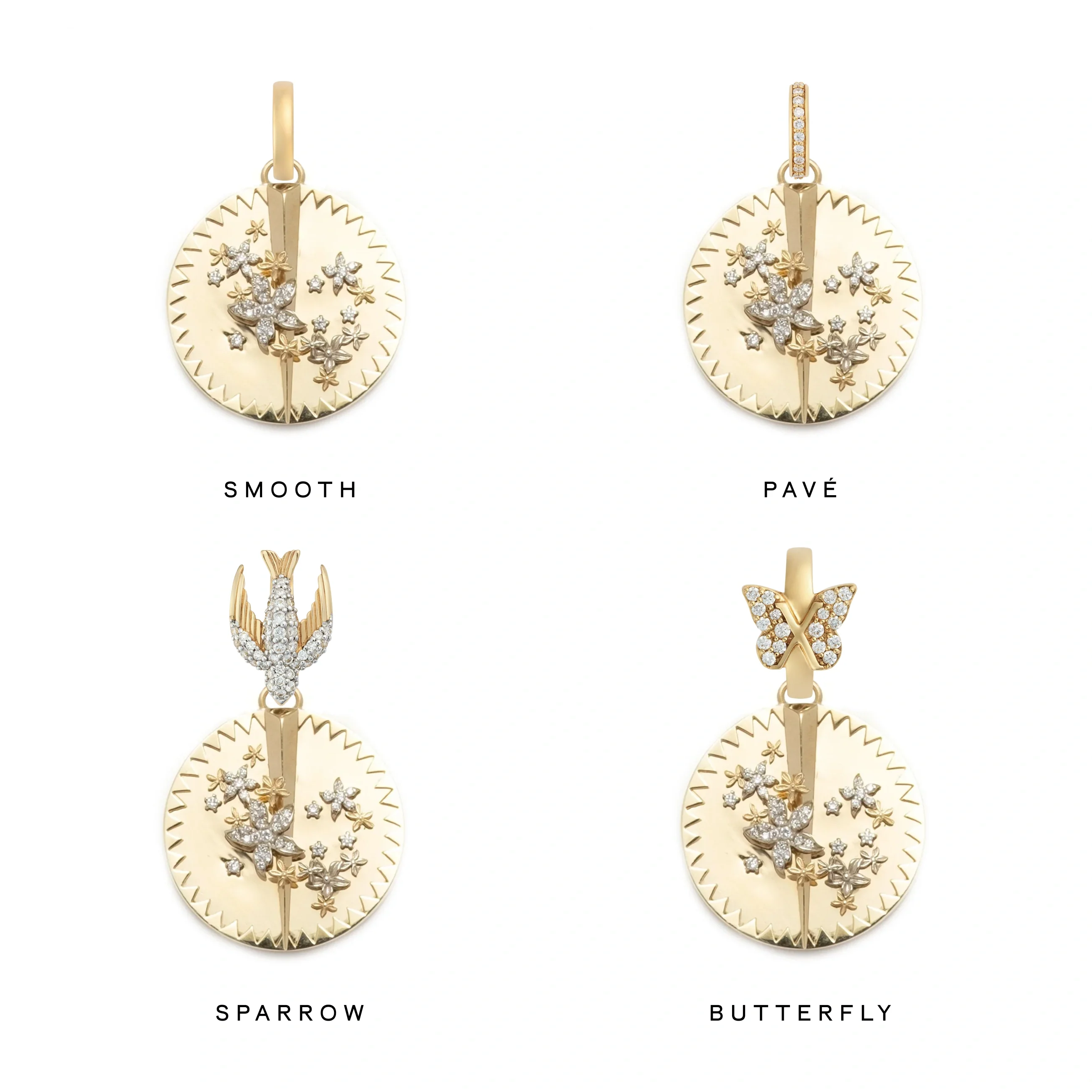 Resilience | Blossoms Large Specialty Medallion | Diamonds, Gold - Image 3