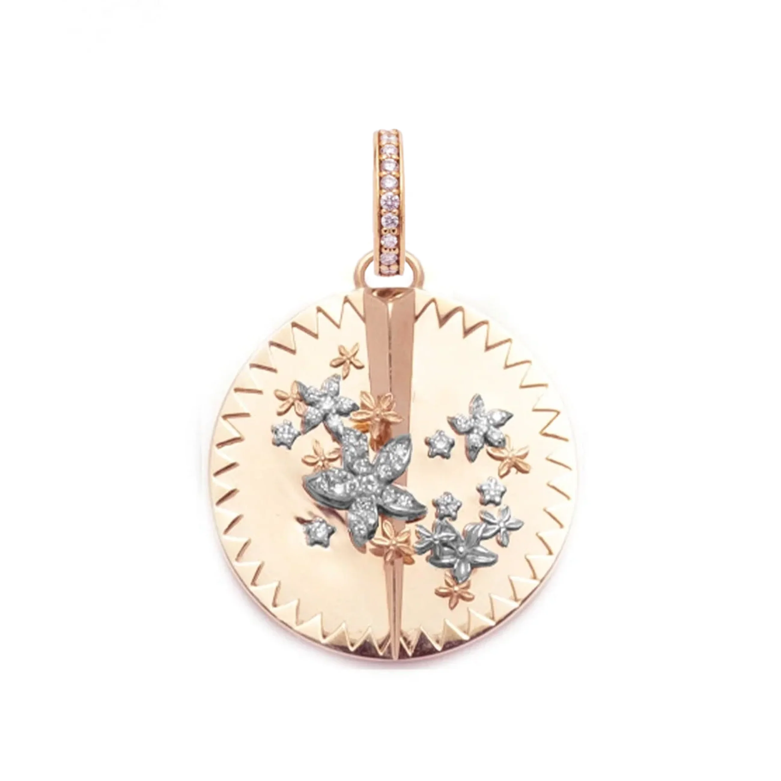 Resilience | Blossoms Large Specialty Medallion | Diamonds, Gold - Image 7