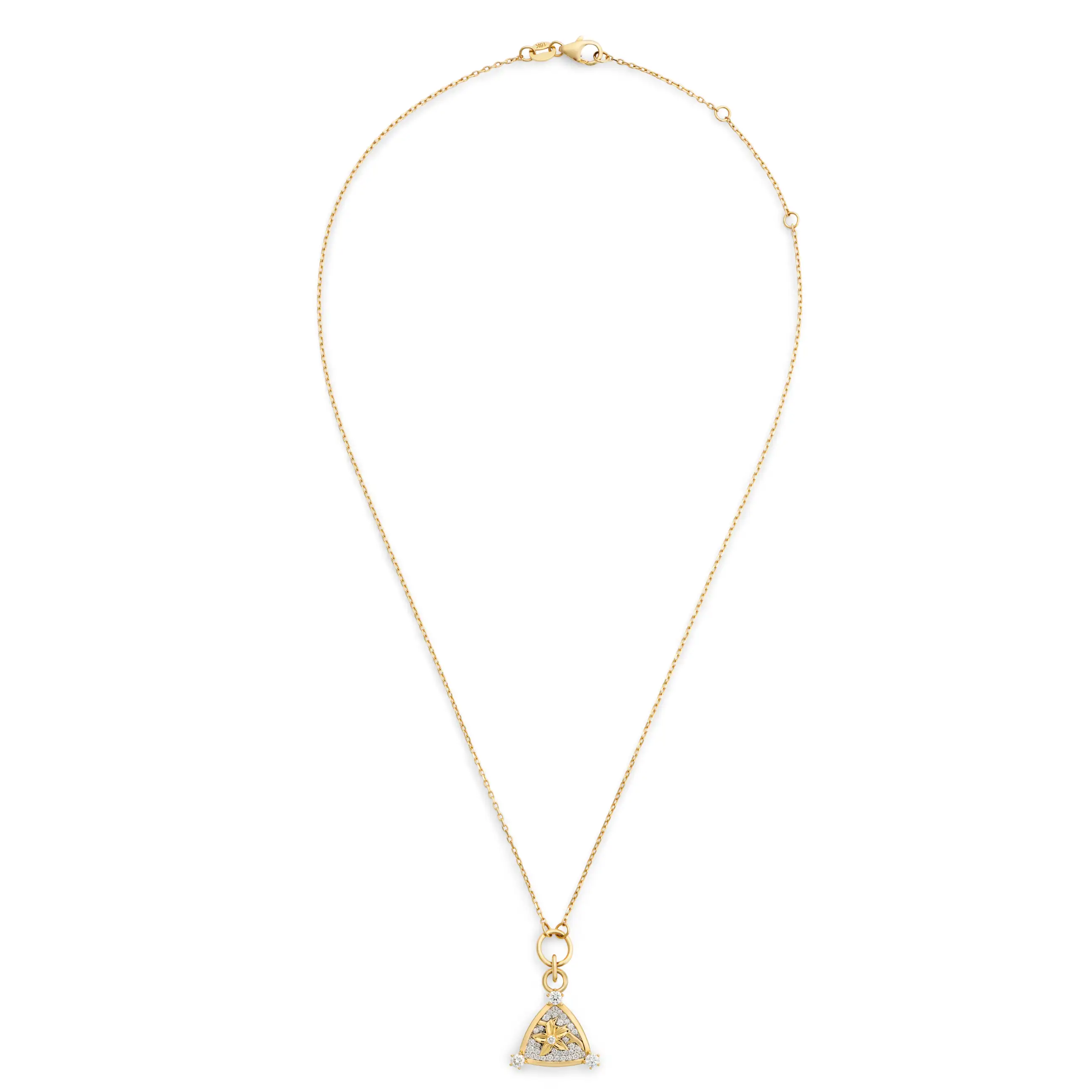 Resilience | Pavé Blossom Thread Necklace | Diamonds, Yellow Gold - Image 3
