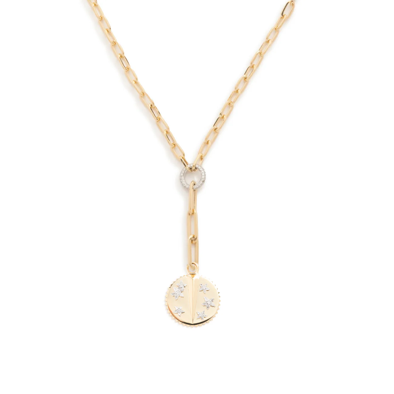 Resilience | Blossoms Small Clip Extension Necklace | Diamonds, Yellow Gold - Image 3