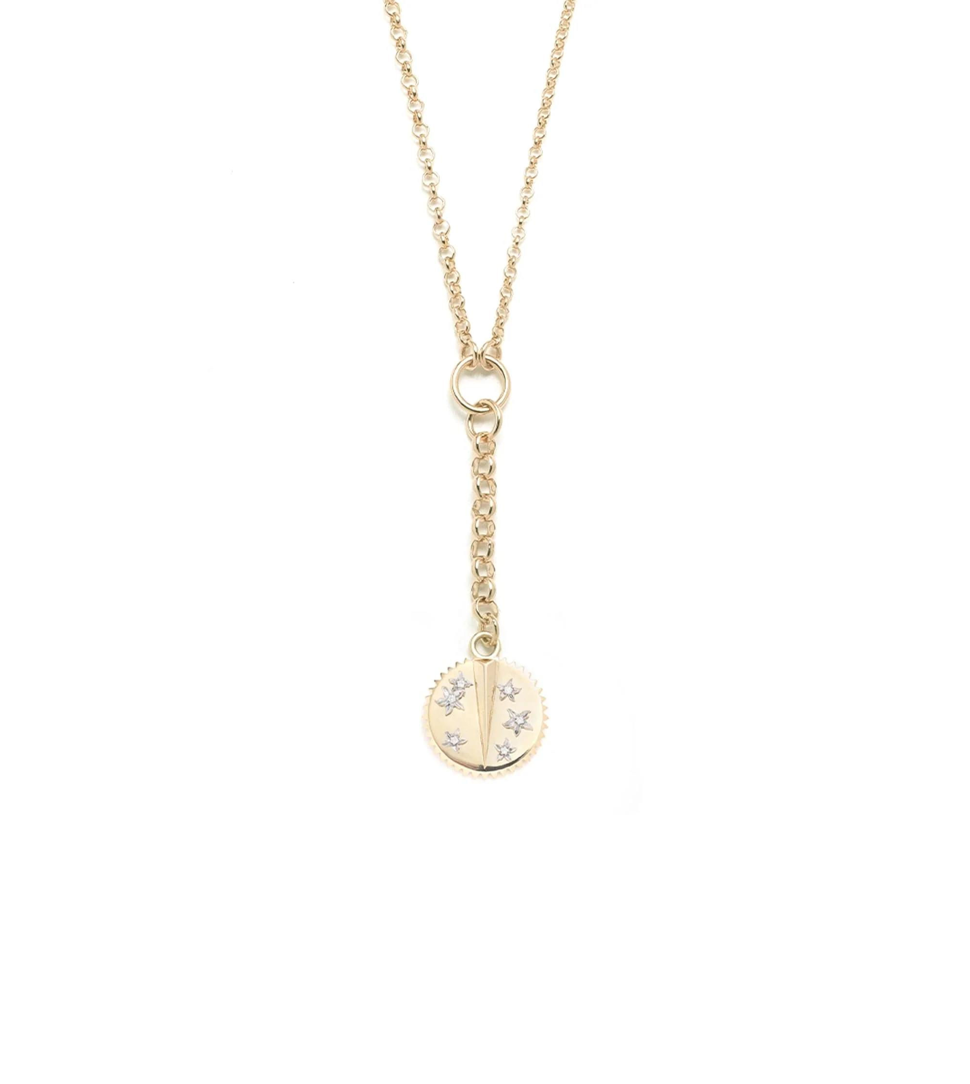 Resilience | Small Mixed Belcher Extension Necklace | Diamonds, Mixed Gold