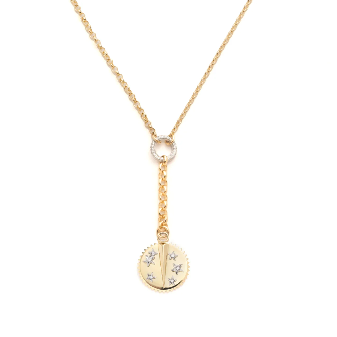 Resilience | Small Mixed Belcher Extension Necklace | Diamonds, Mixed Gold - Image 3