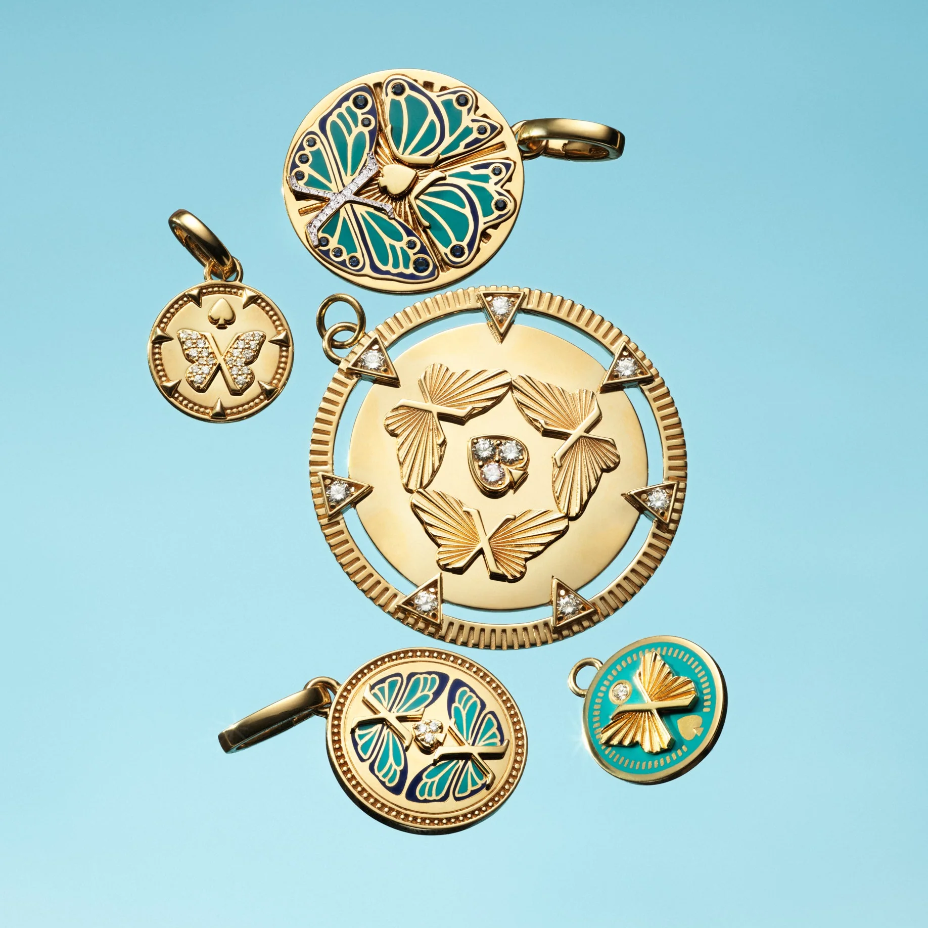 Reverie | Butterfly Baby Medallion | Diamonds, Yellow Gold - Image 4
